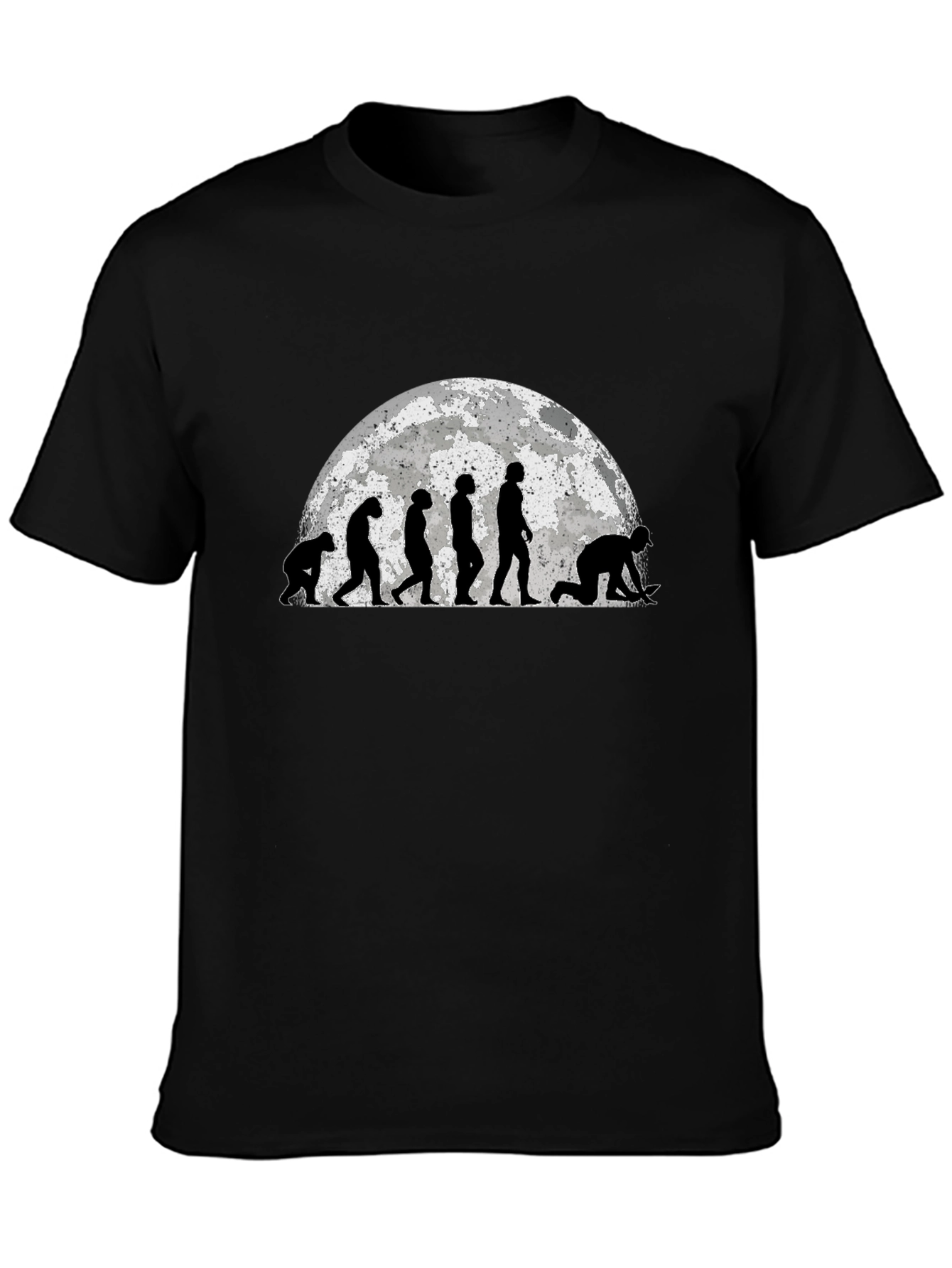 Black Evolution to Digger Black T-Shirt Funny Gift Idea view 3