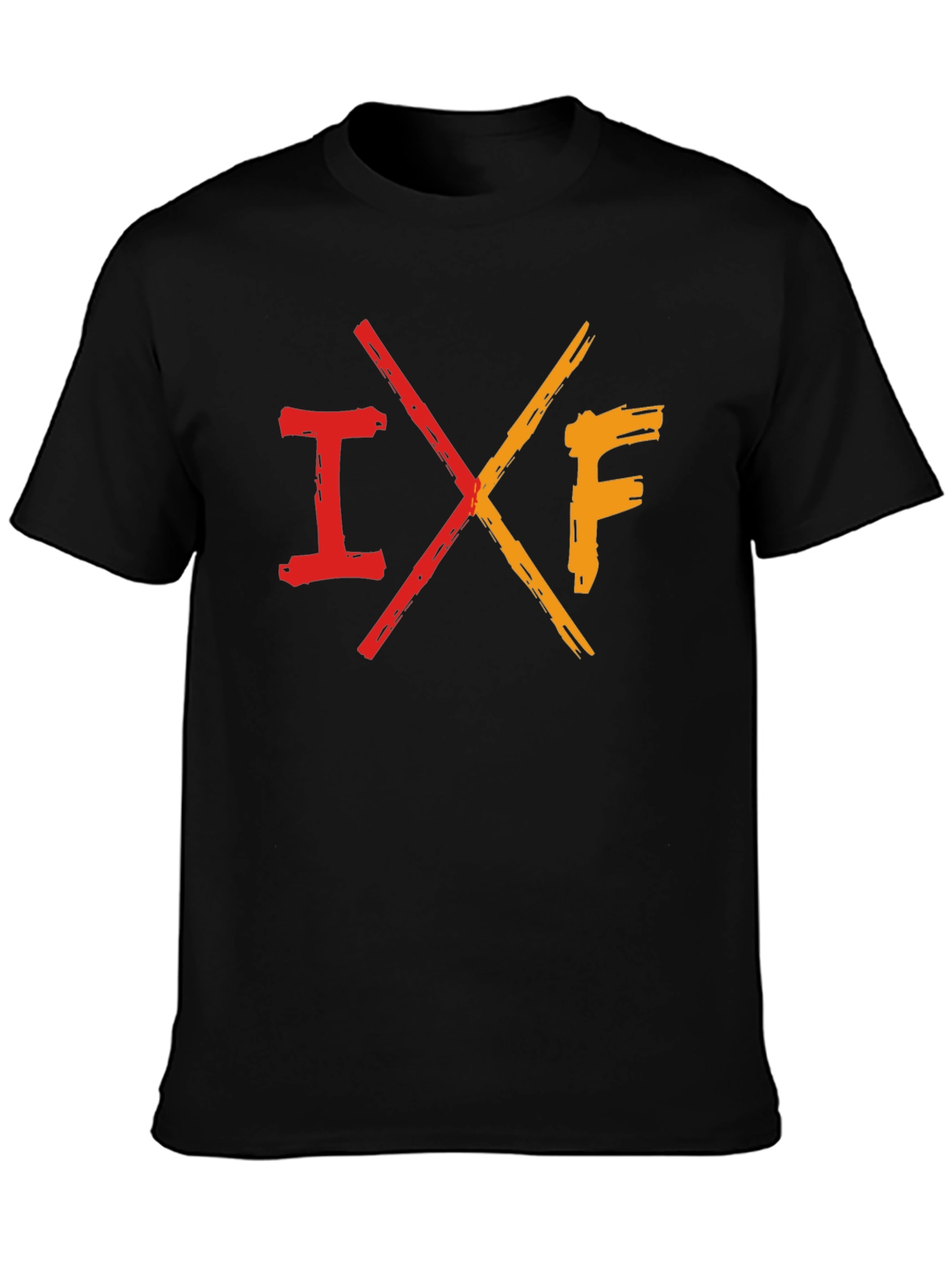 Black IXF Graphic Print Men's Black T-Shirt view 3