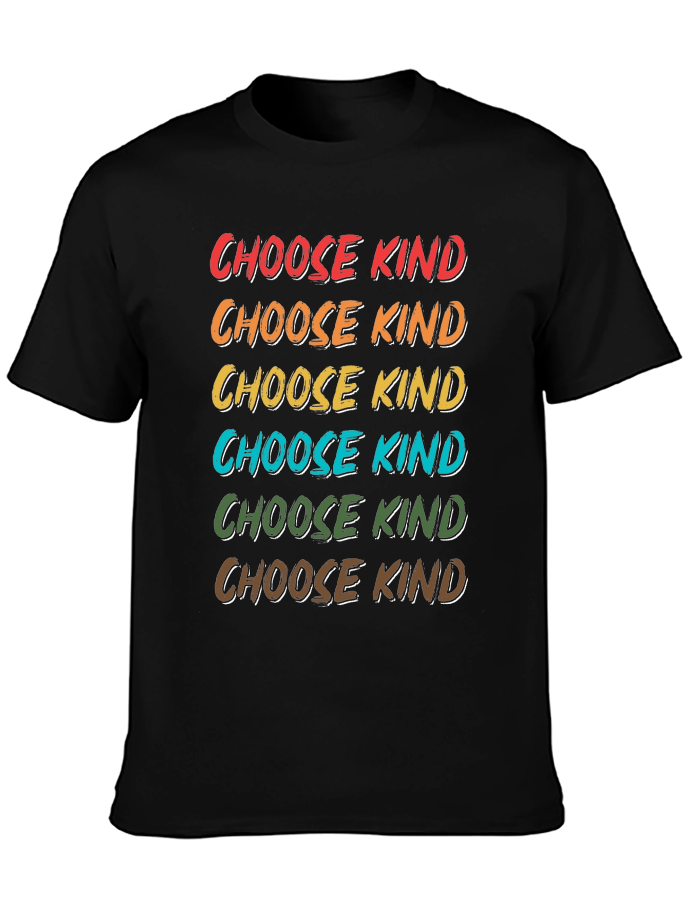 Black Choose Kind Graphic Tee - Positive Message T-Shirt view 3