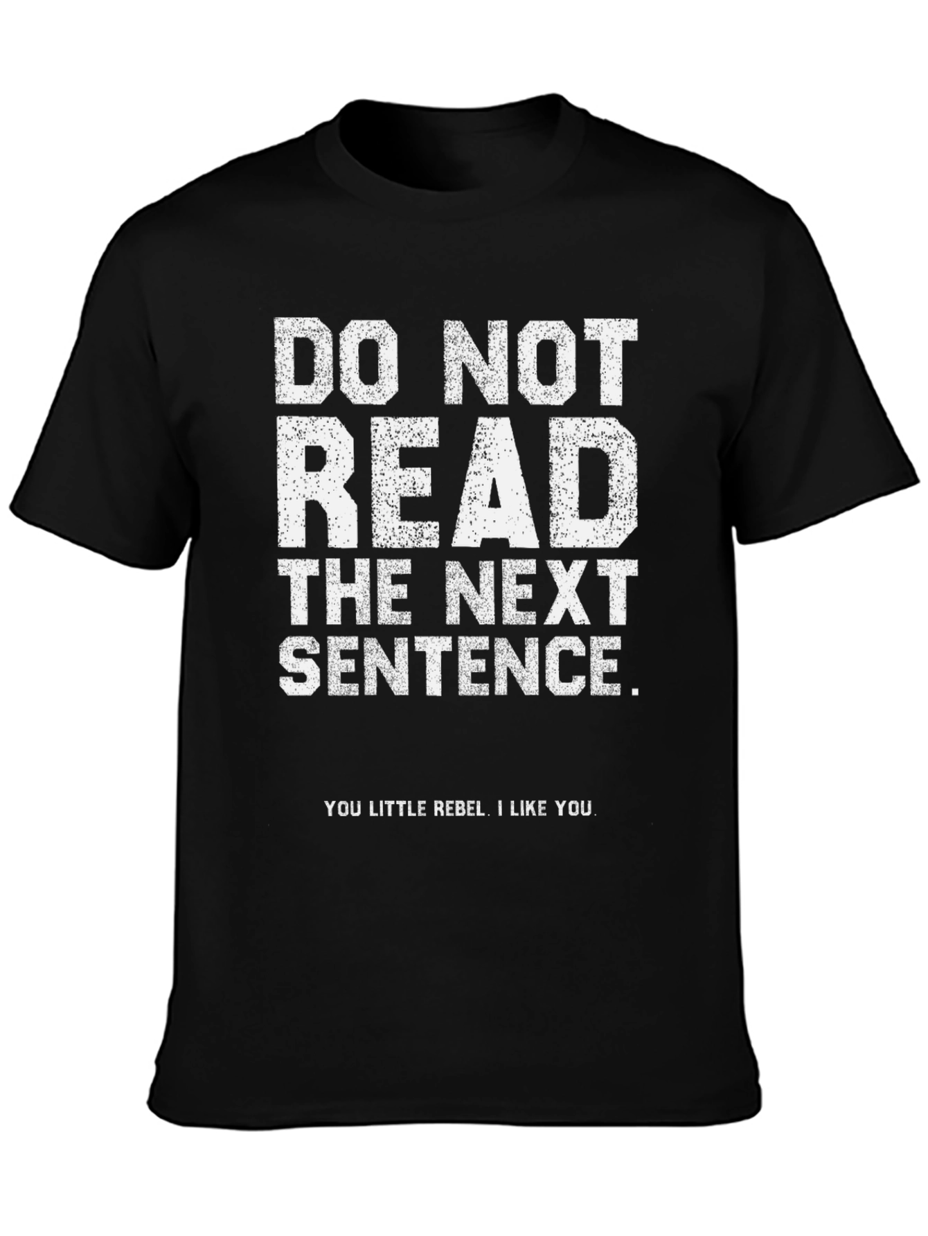 Black Funny Graphic Tee - Do Not Read T-Shirt view 3