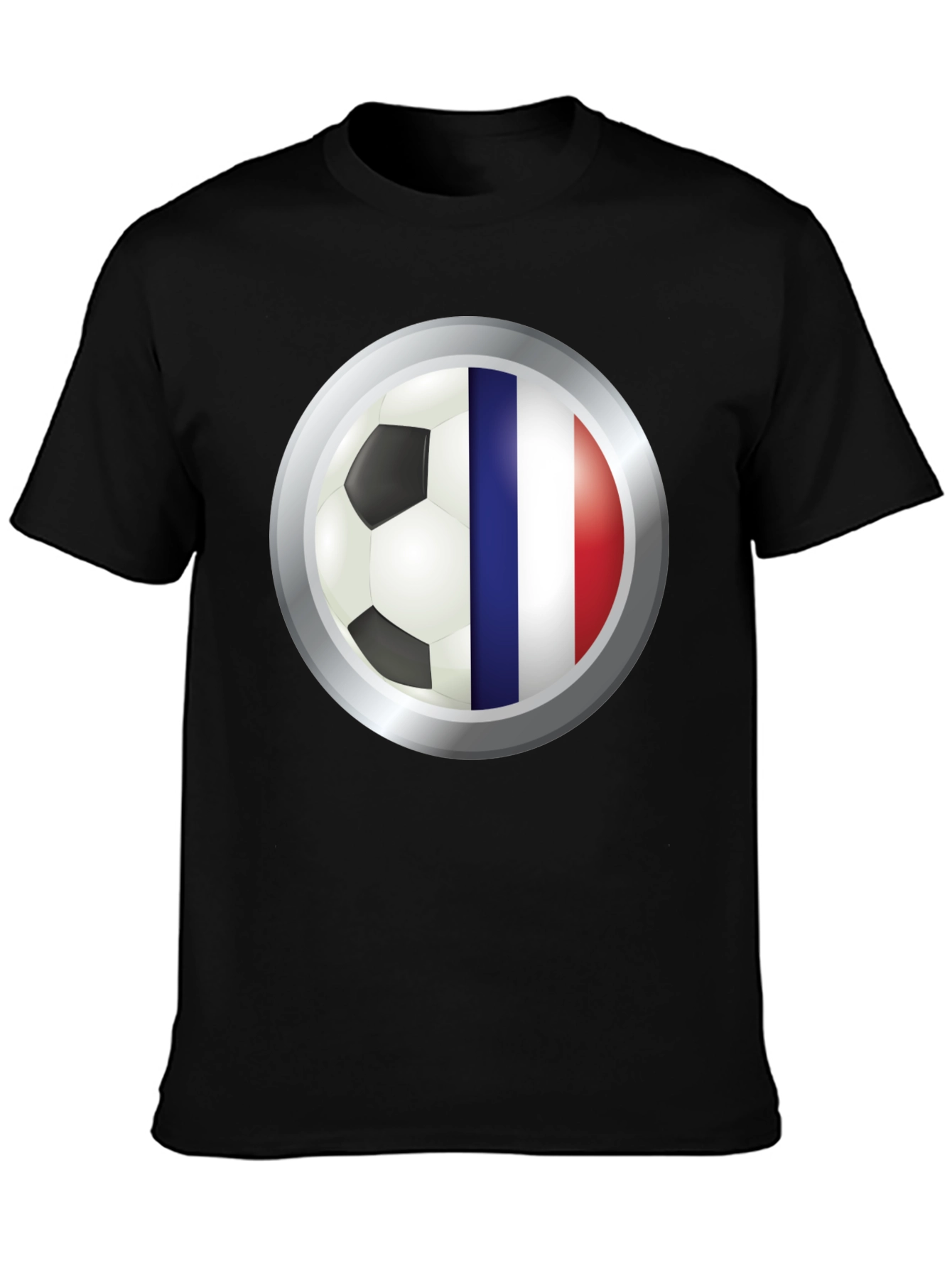 Black France Soccer Fan T-Shirt - Stylish Football Tee view 3