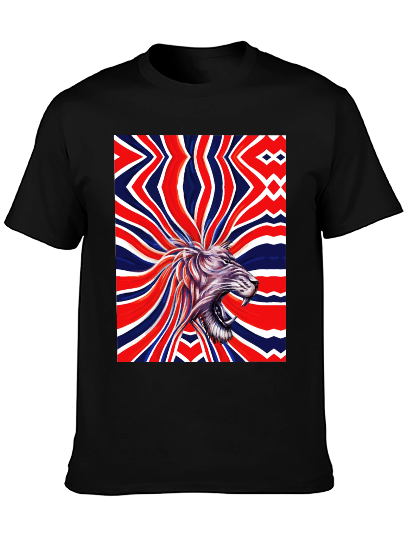 Black Lion Union Jack Graphic Tee view 3