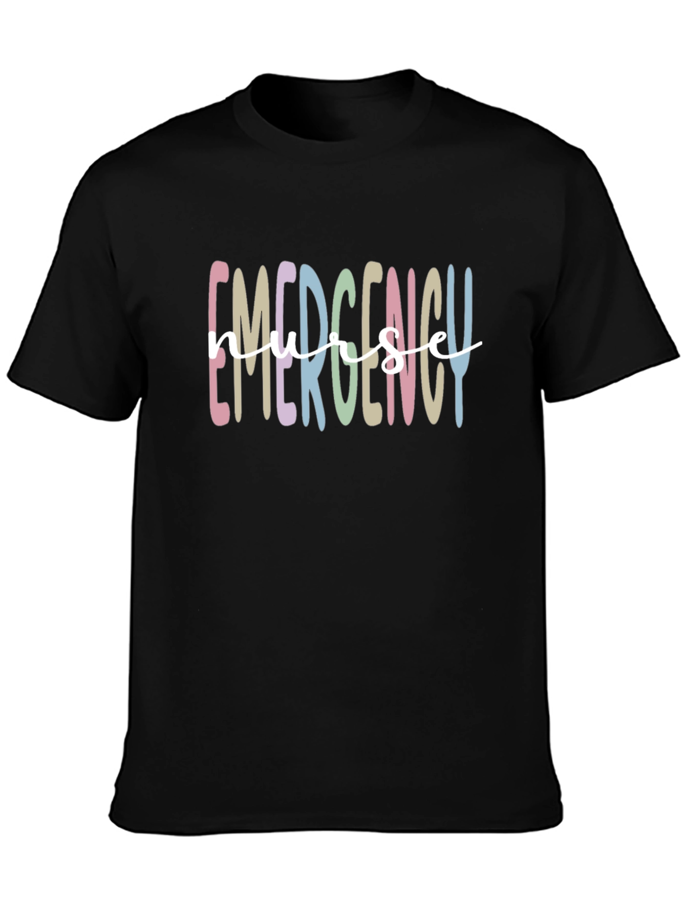 Black Emergency Nurse Graphic Tee view 3