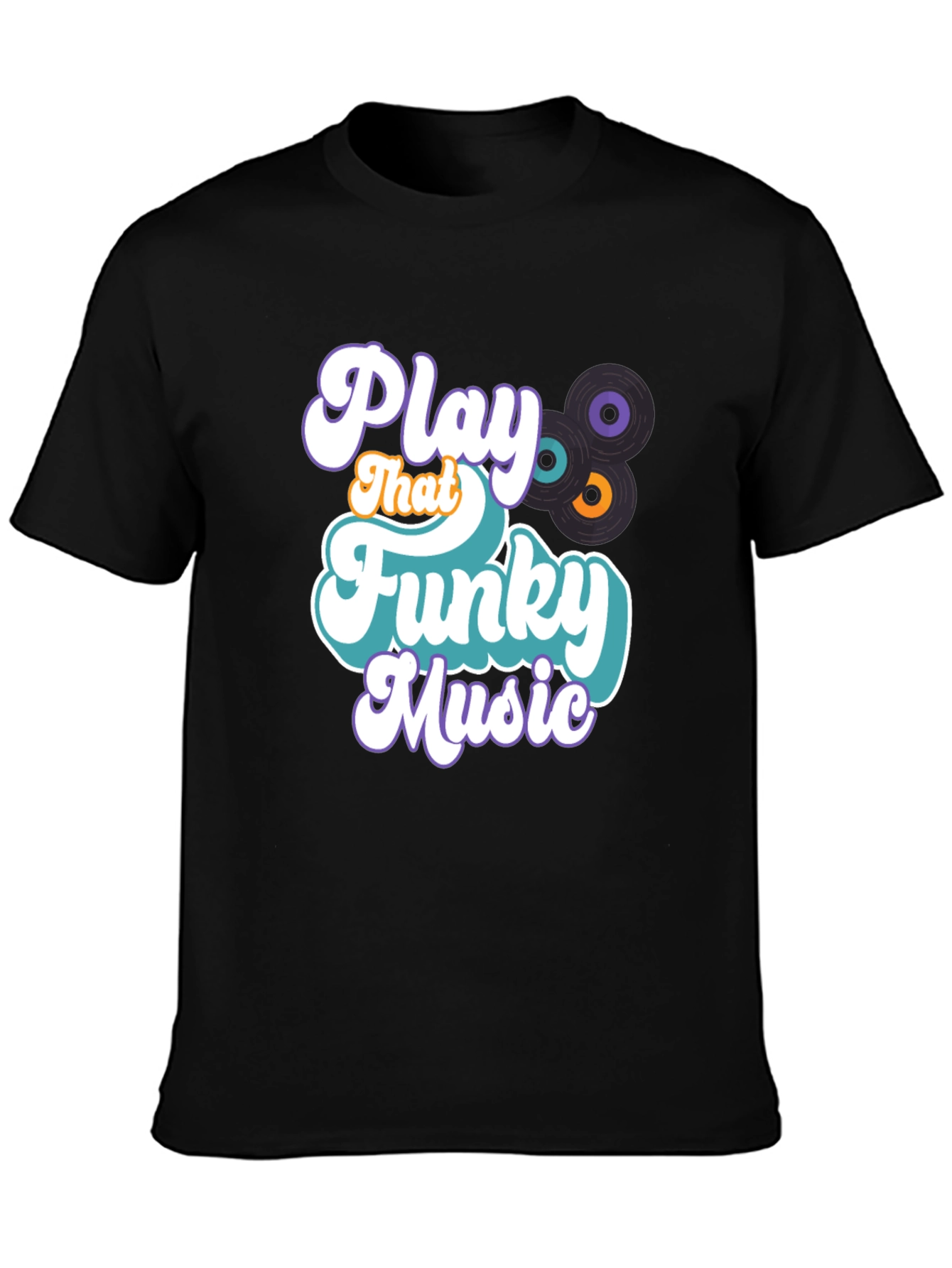 Black Play That Funky Music Graphic Tee view 3