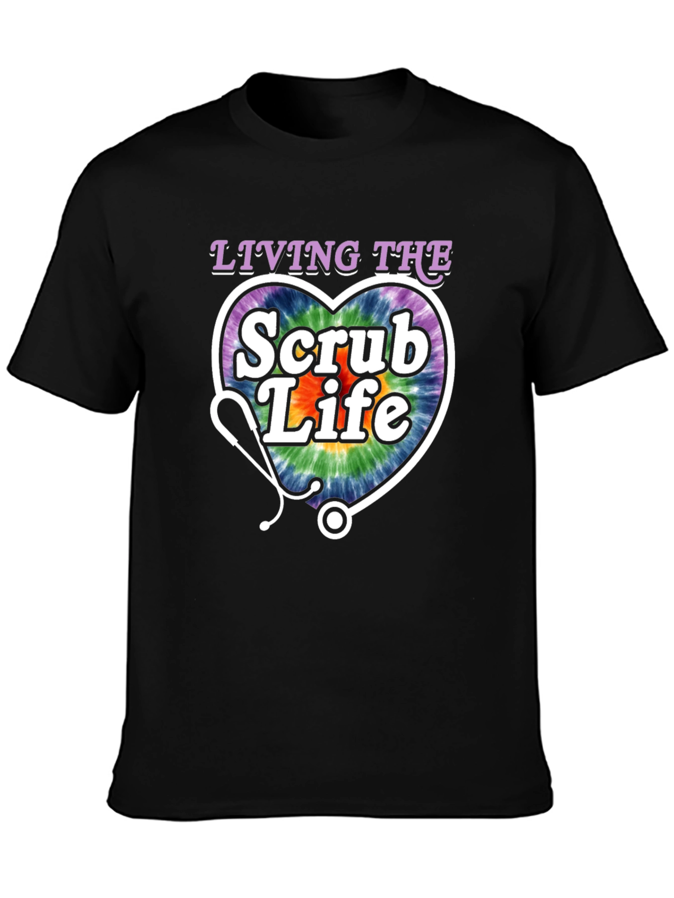 Black Living The Scrub Life Graphic Tee view 3