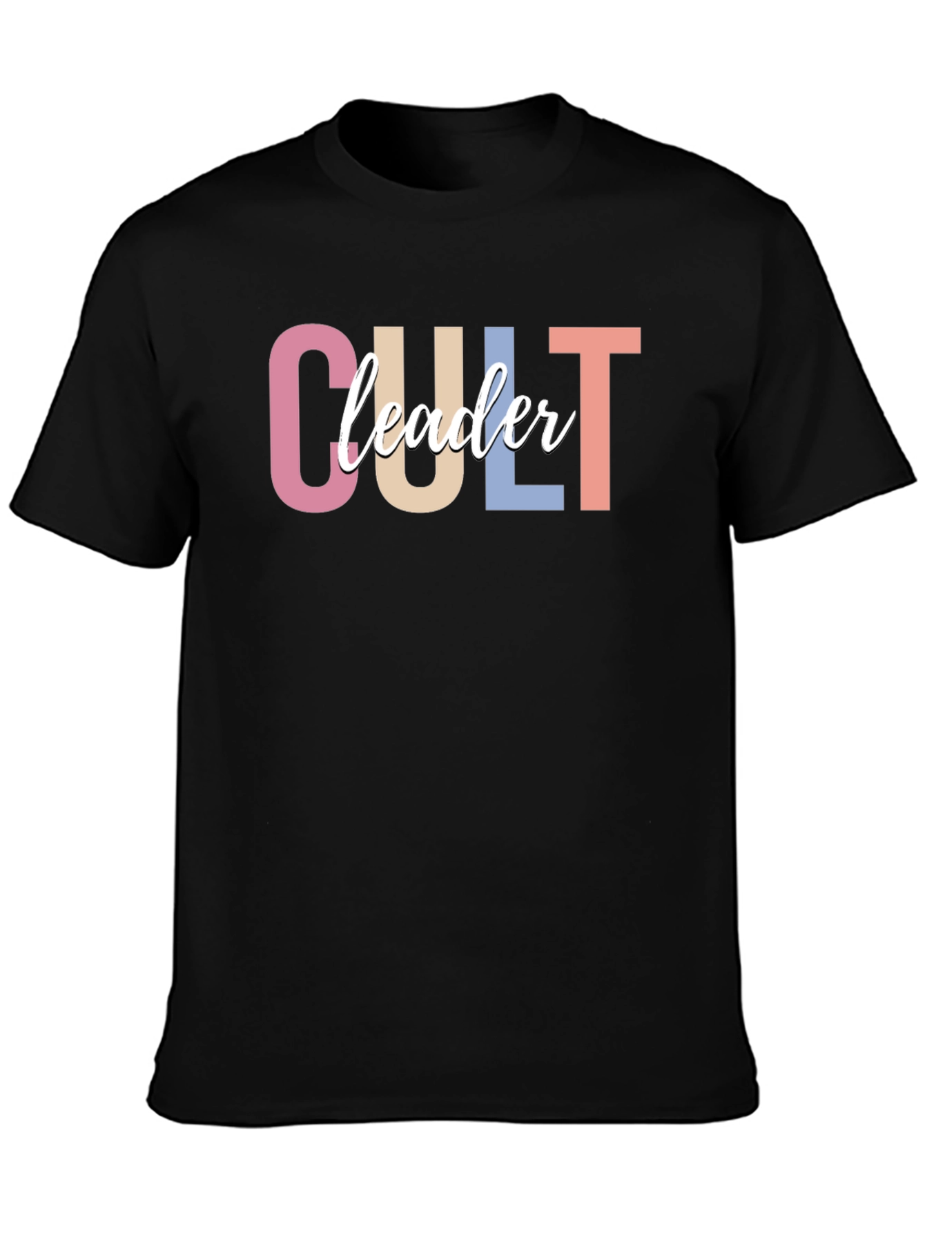 Black Cult Leader Graphic T-Shirt - Novelty Tee view 3