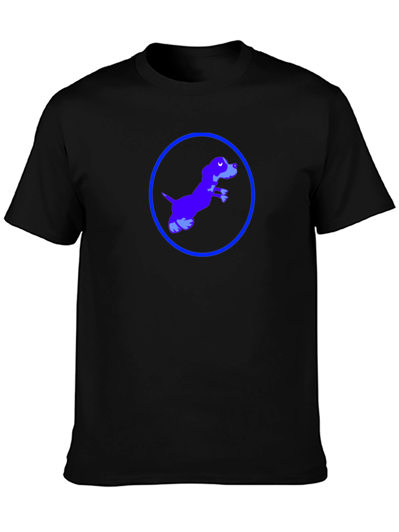 Black Dog in Circle Graphic Tee view 3