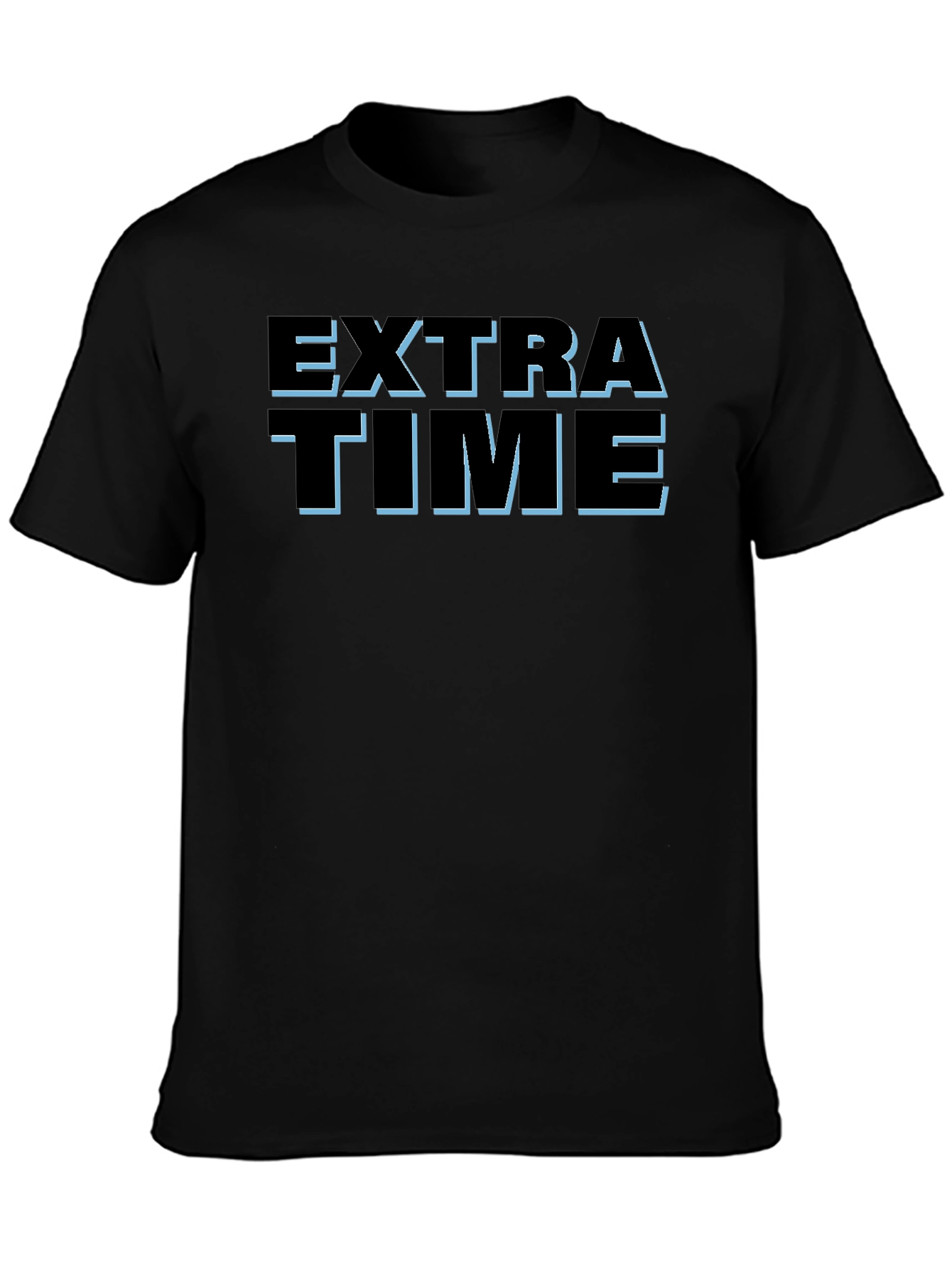 Black Extra Time Graphic T-Shirt - Black Casual Tee view 3