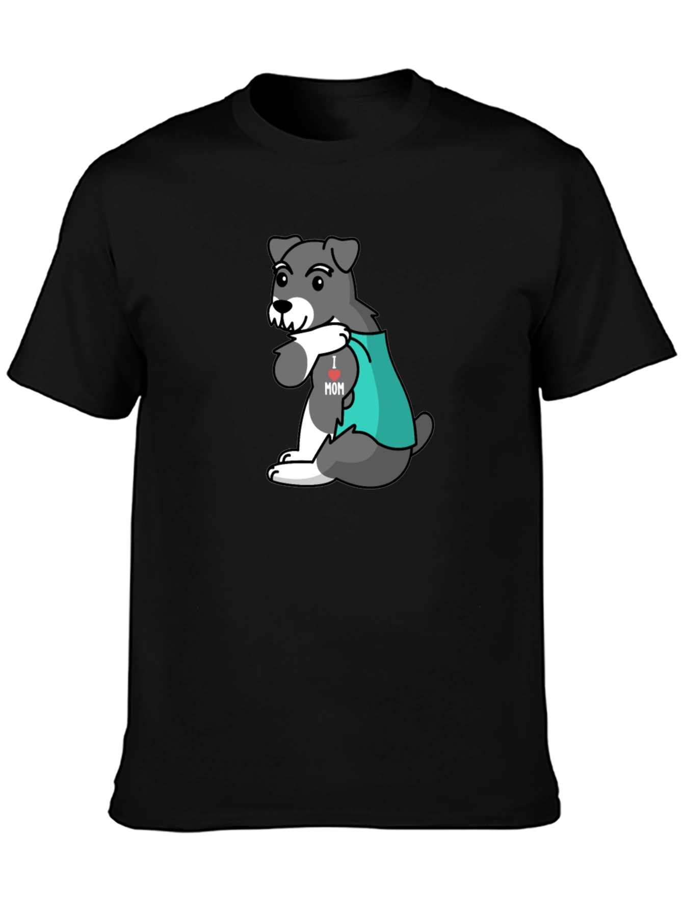 Dog 'I heart Mom' Graphic Tee - Black - 3