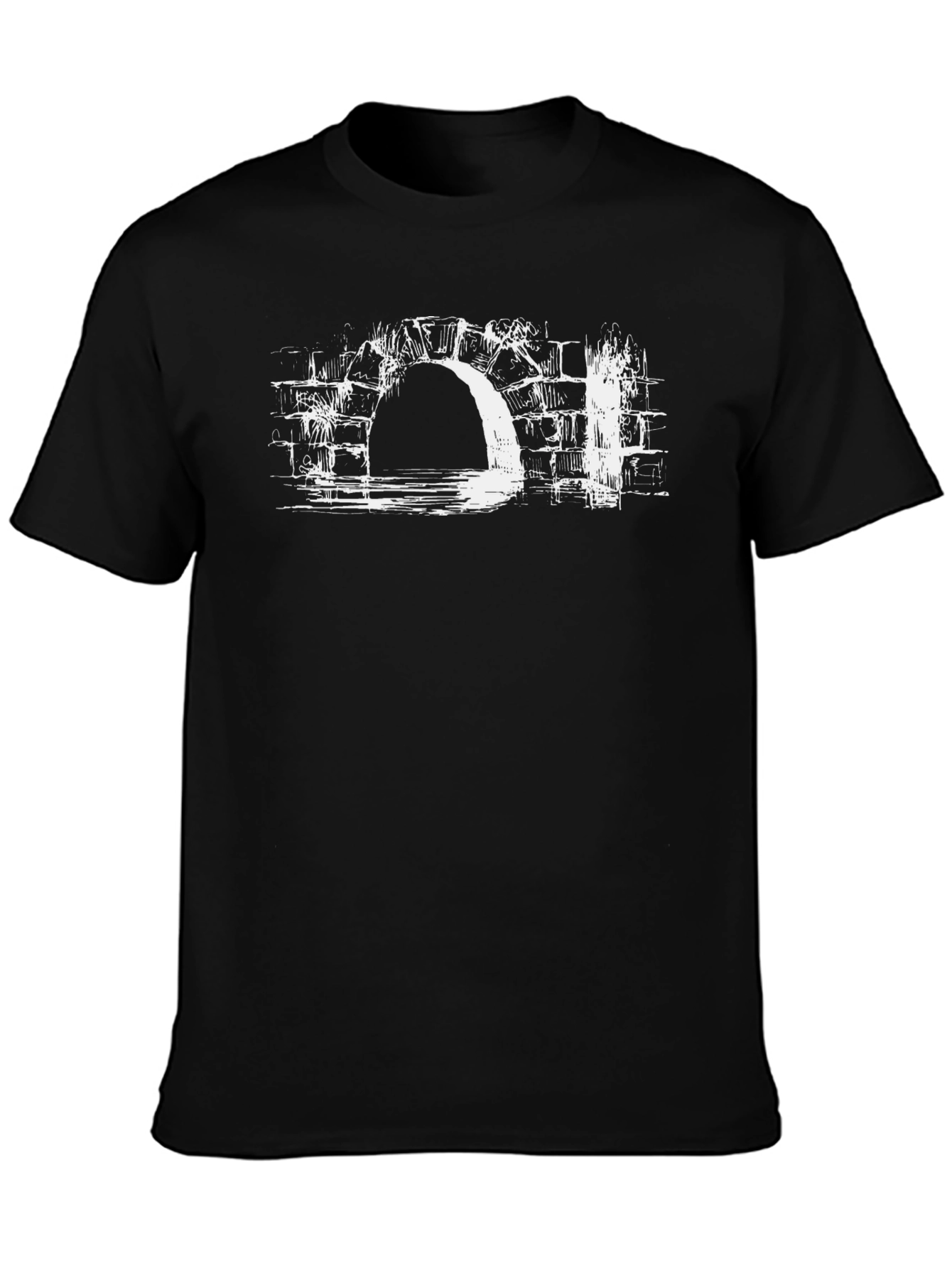 Black Stone Archway Graphic Tee - Black Cotton Comfort view 3