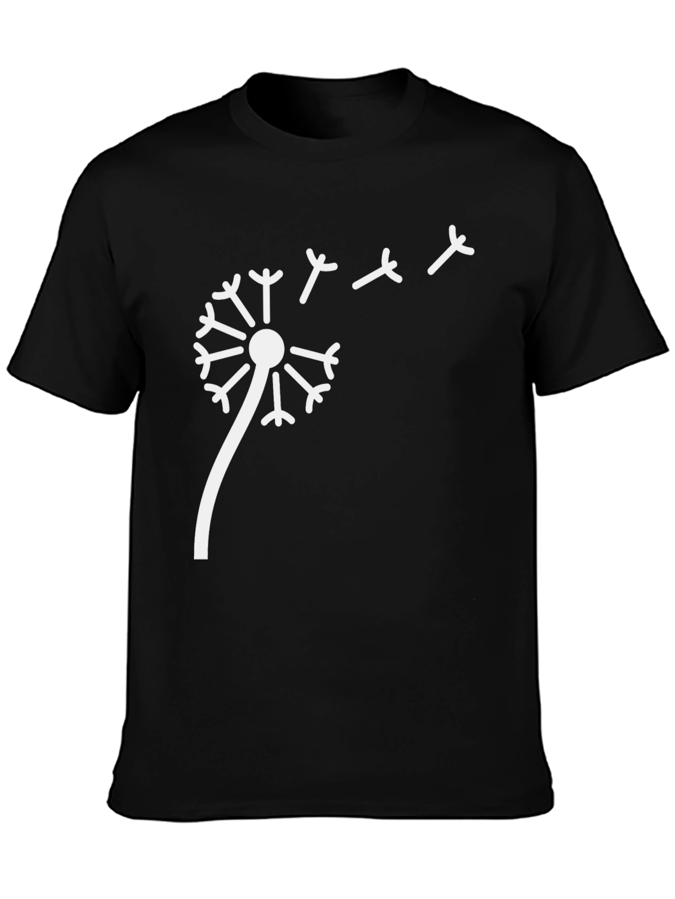 Black Dandelion Graphic T-Shirt - Stylish Black Tee view 3