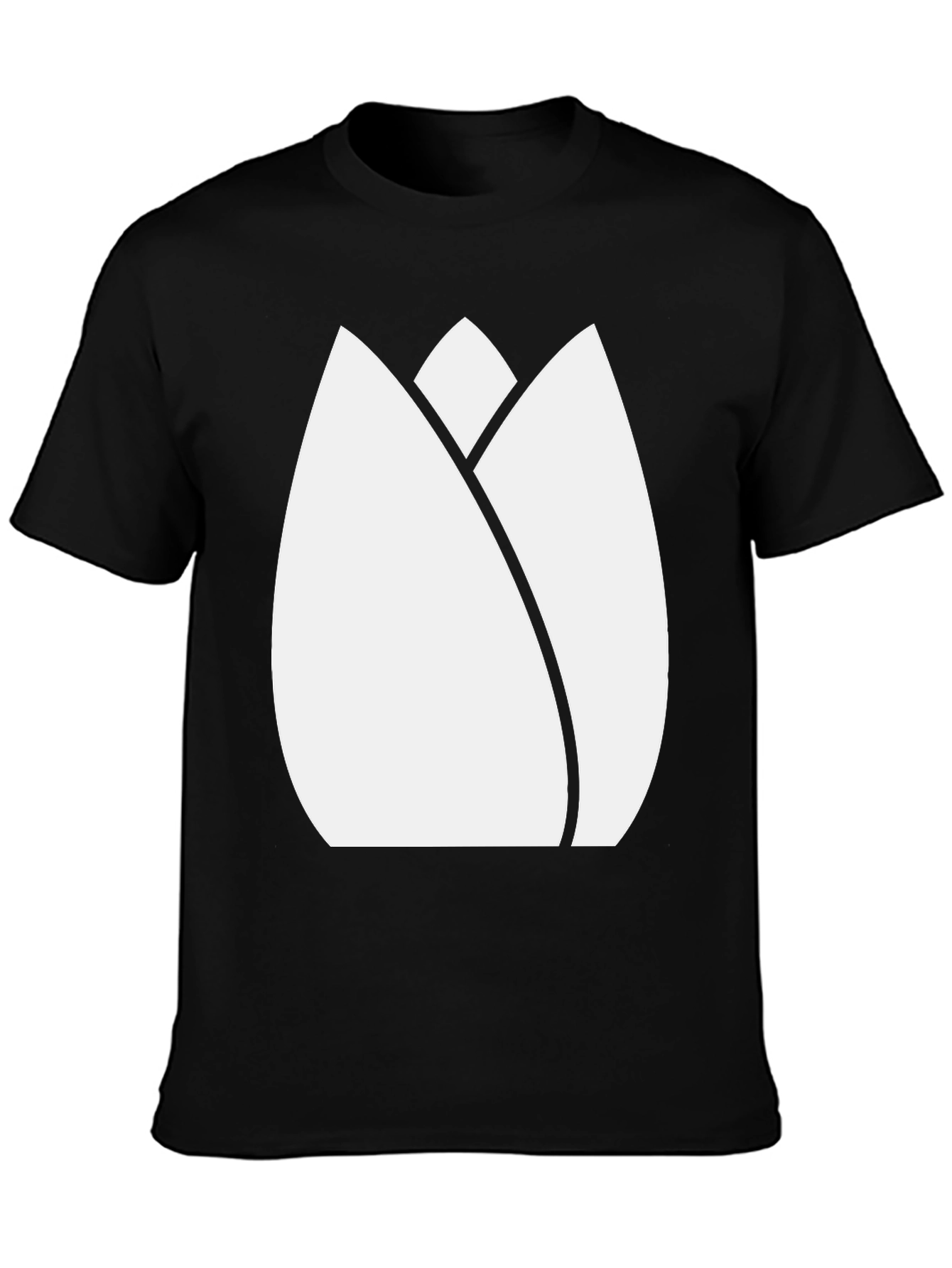 Black Tulip Graphic Tee - Modern Minimalist Design view 3