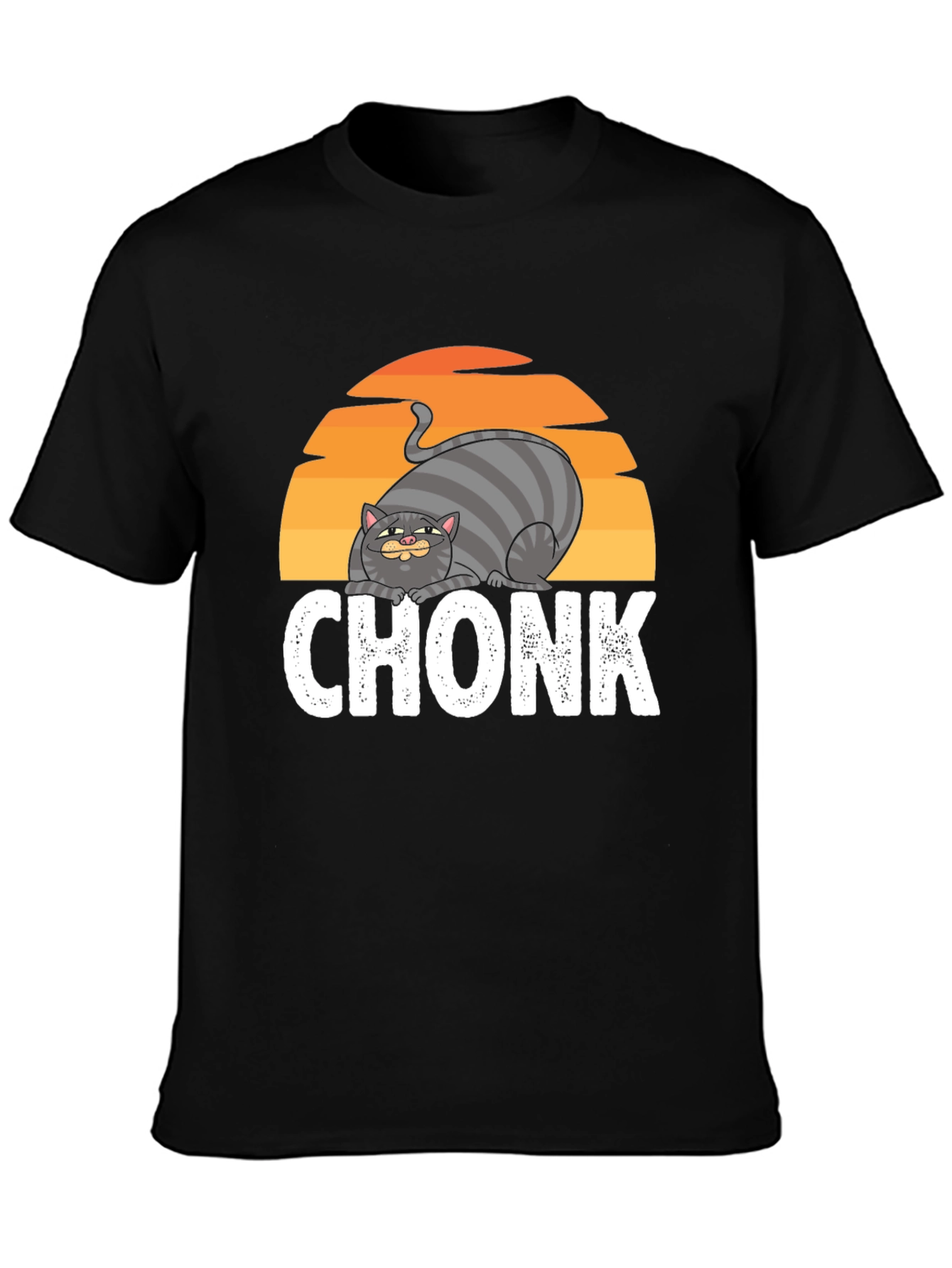 Black Chonk Cat Graphic Tee - Unisex Fit view 3