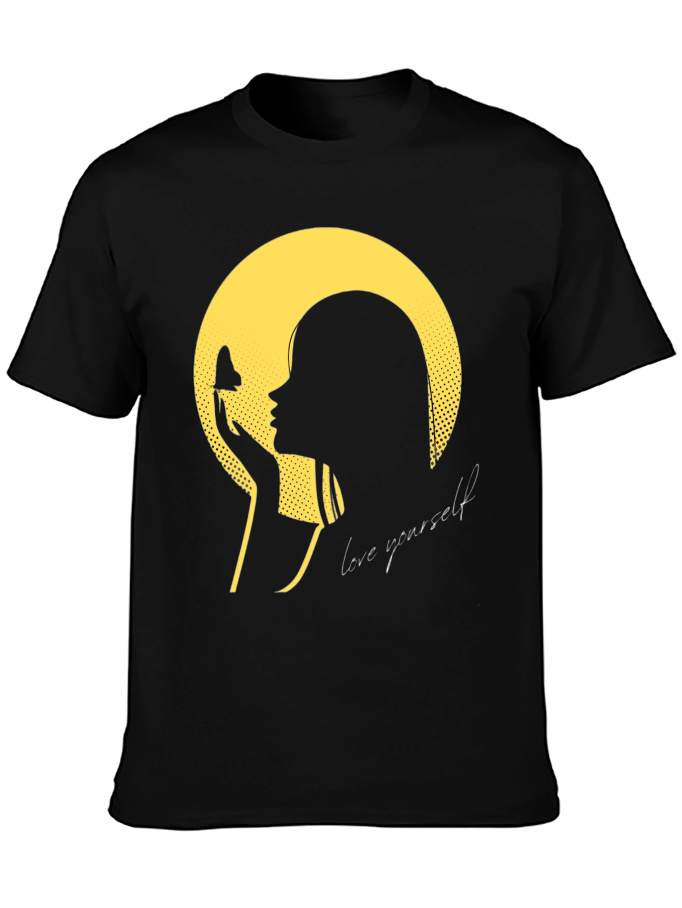 Black Love Yourself Graphic Tee - Black T-Shirt view 3