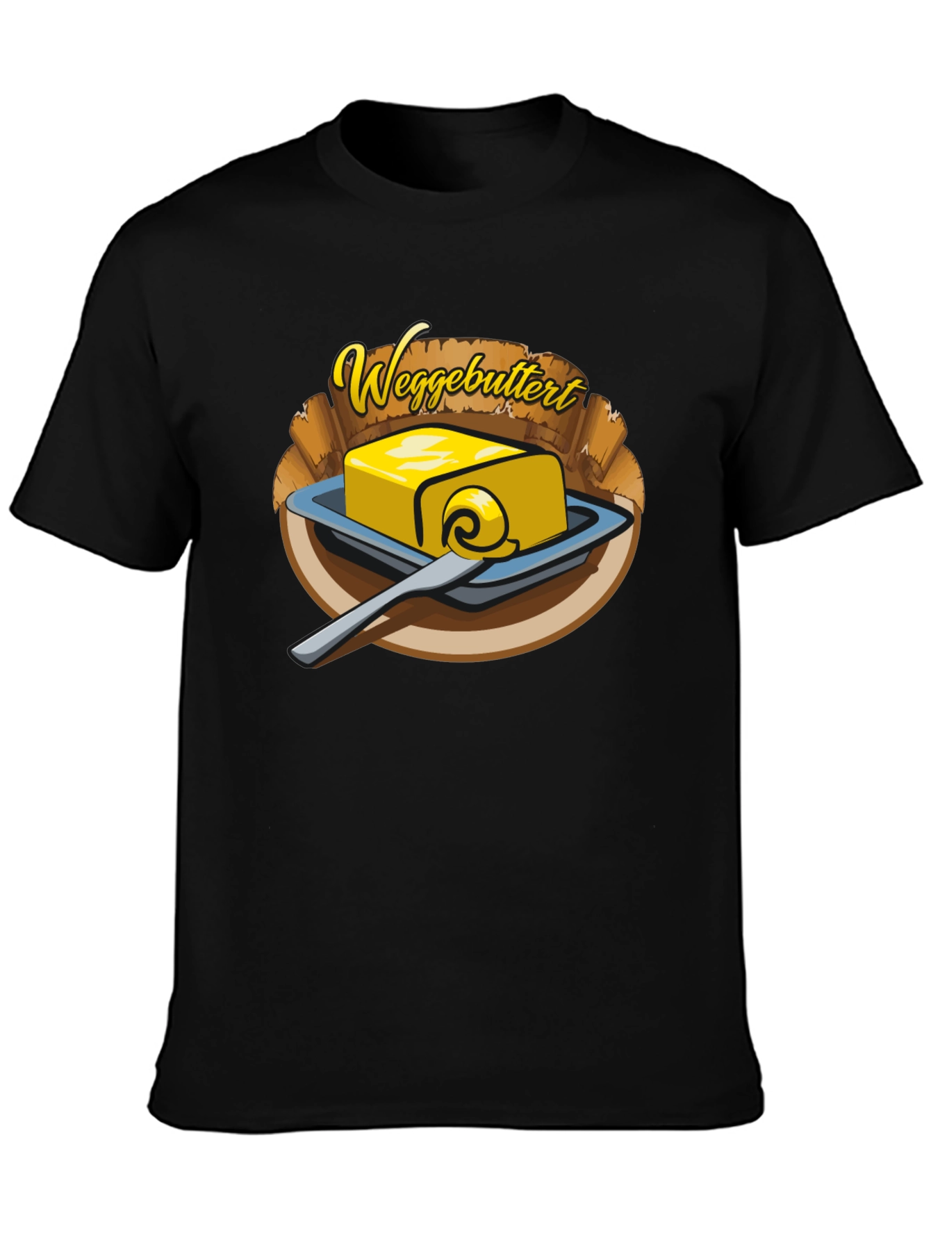 Black Weggebuttert T-Shirt - Butter Design Tee view 3