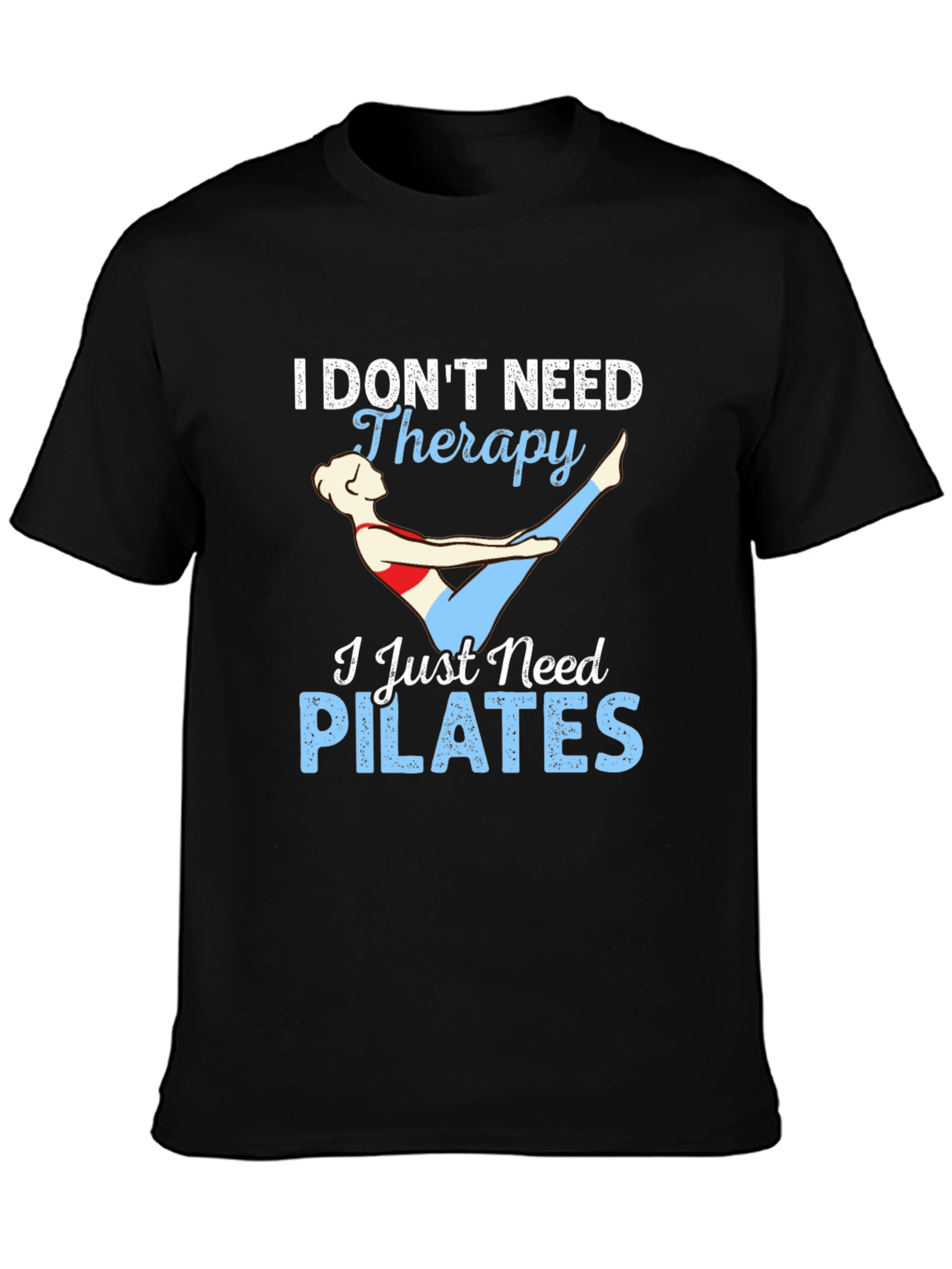 Black Pilates Therapy Graphic T-Shirt view 3