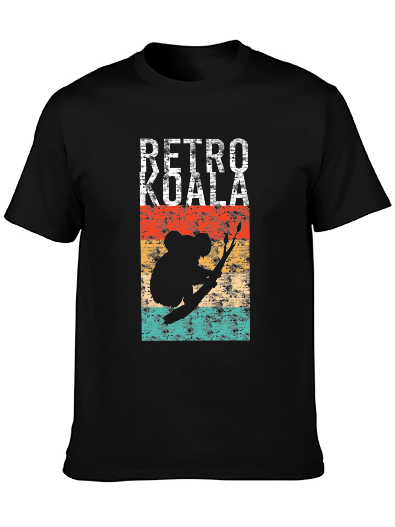 Black Retro Koala Graphic T-Shirt - Black view 3