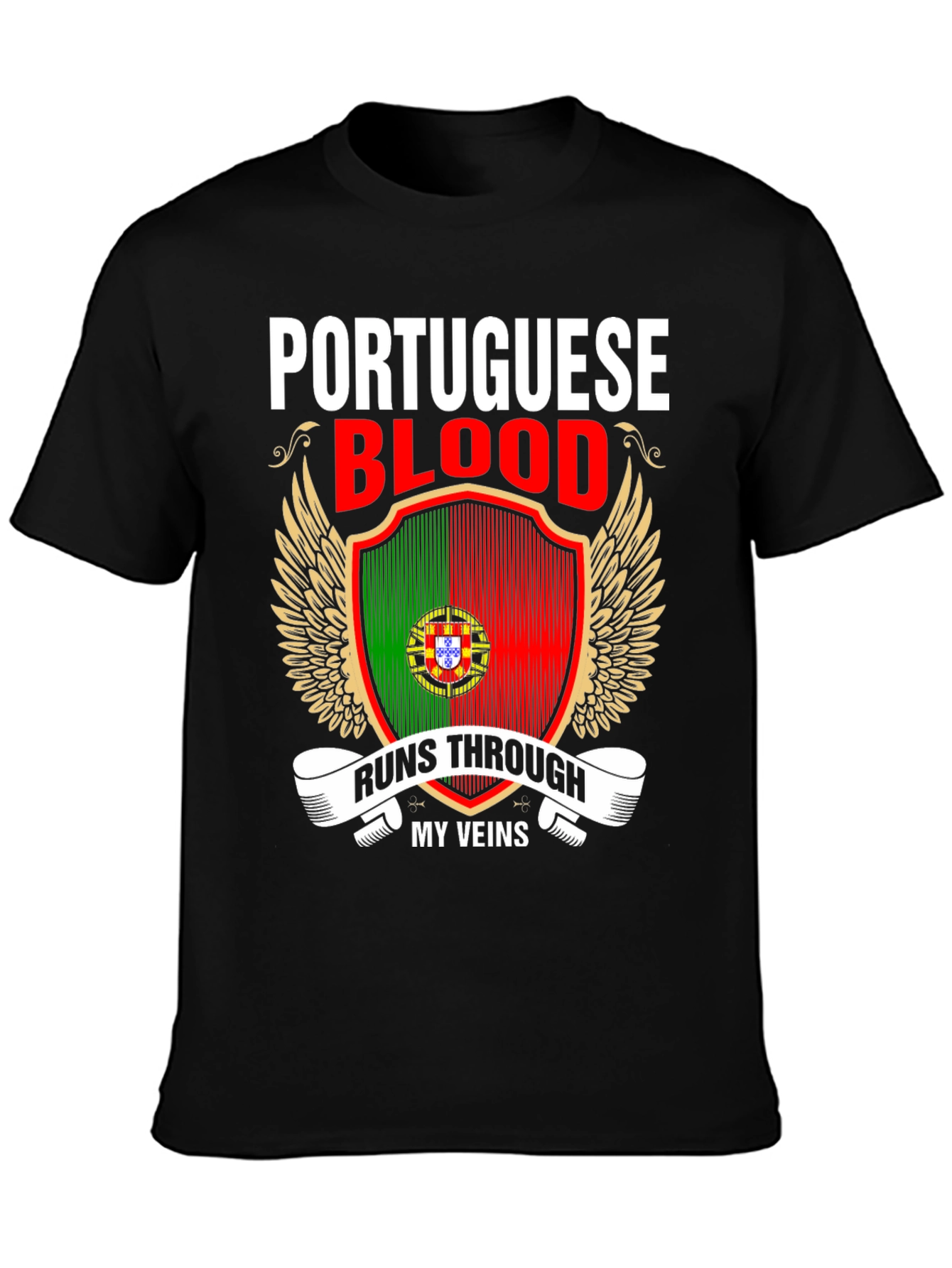 Portuguese Blood Runs Through My Veins Graphic Tee - 3