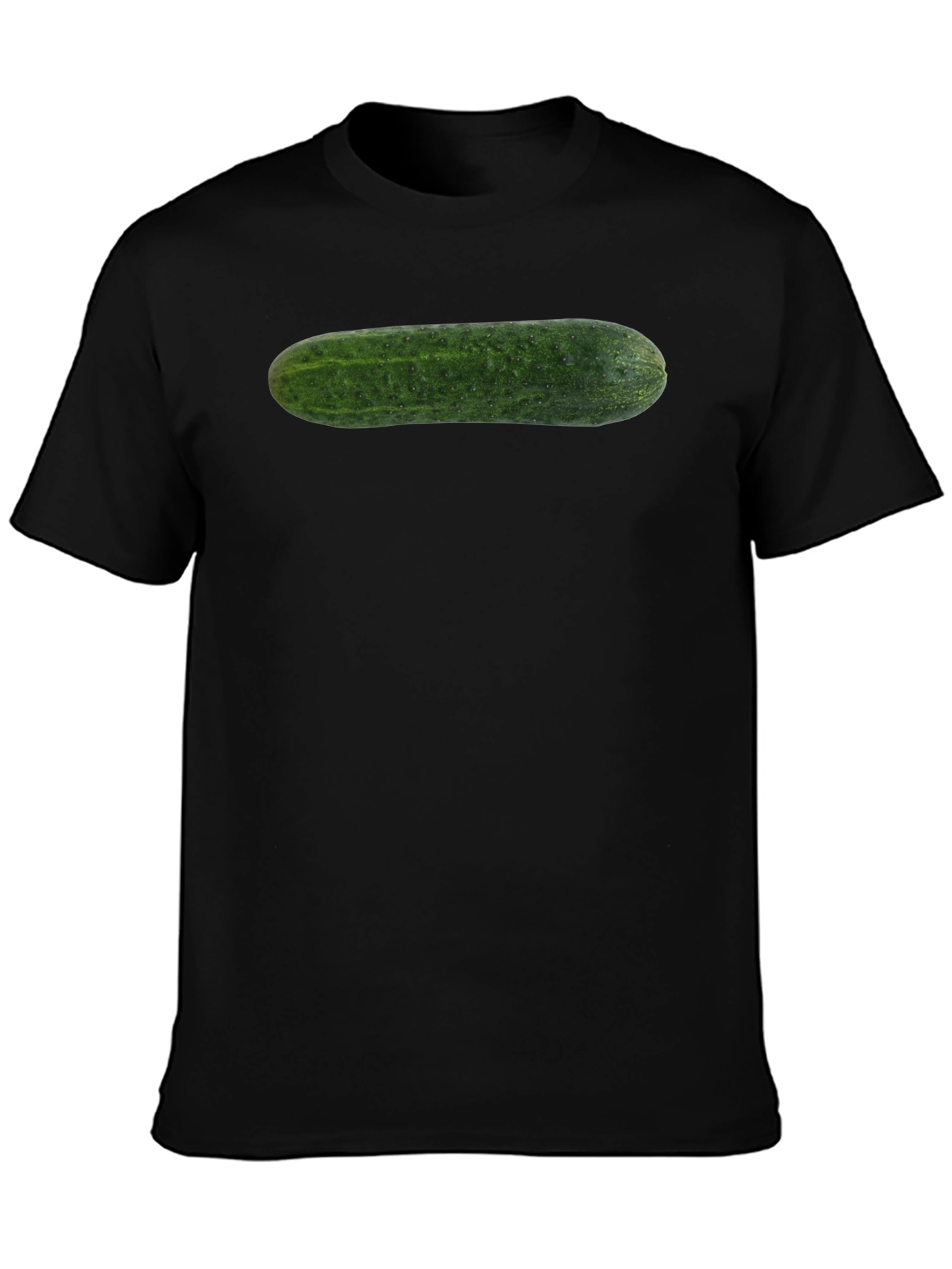 Black Funny Pickle T-Shirt - Novelty Food Tee view 3