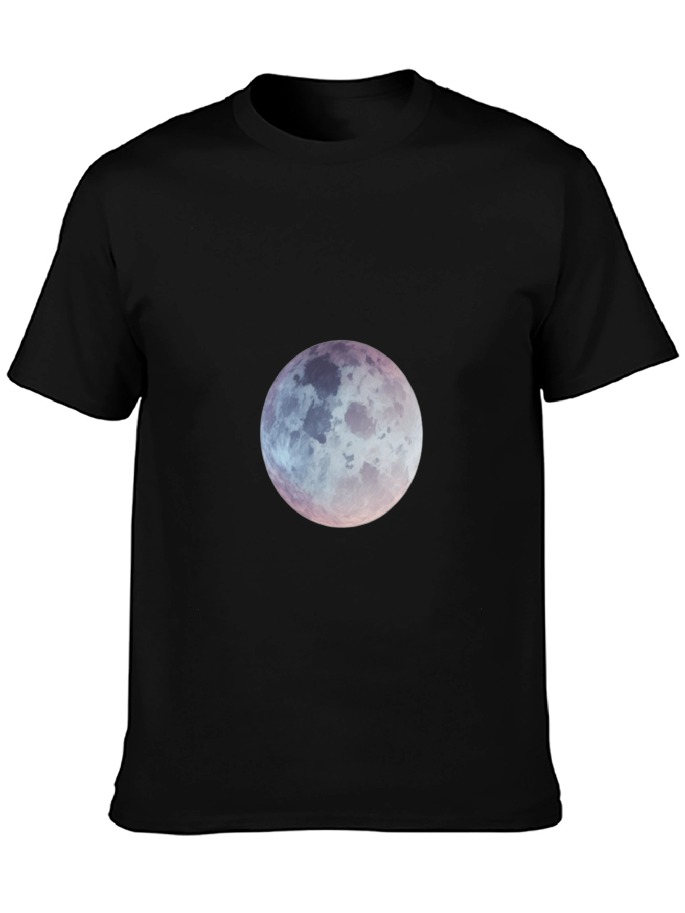 Black Lunar Graphic Tee - Black Cotton T-Shirt view 3
