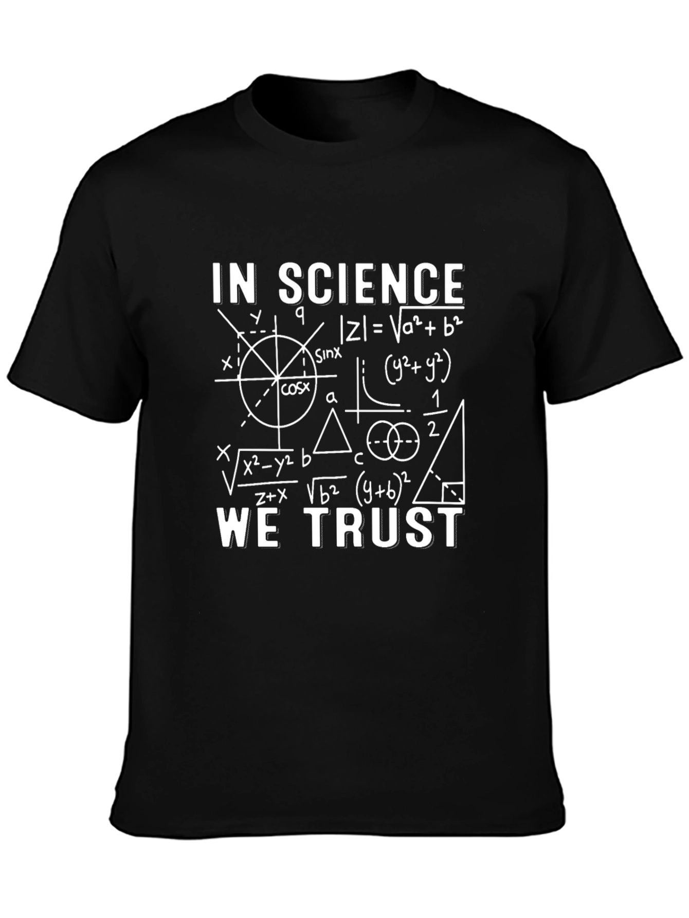 Black In Science We Trust T-Shirt view 3
