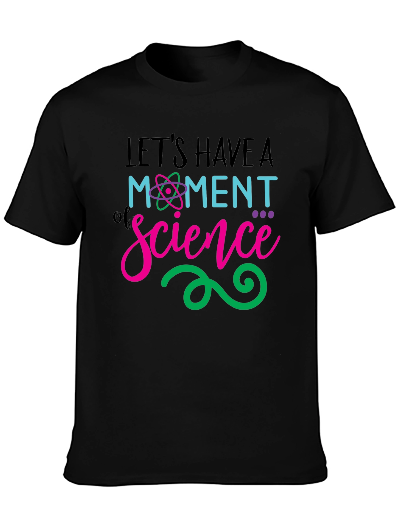 Black Science Moment T-Shirt - Black Cotton Blend view 3
