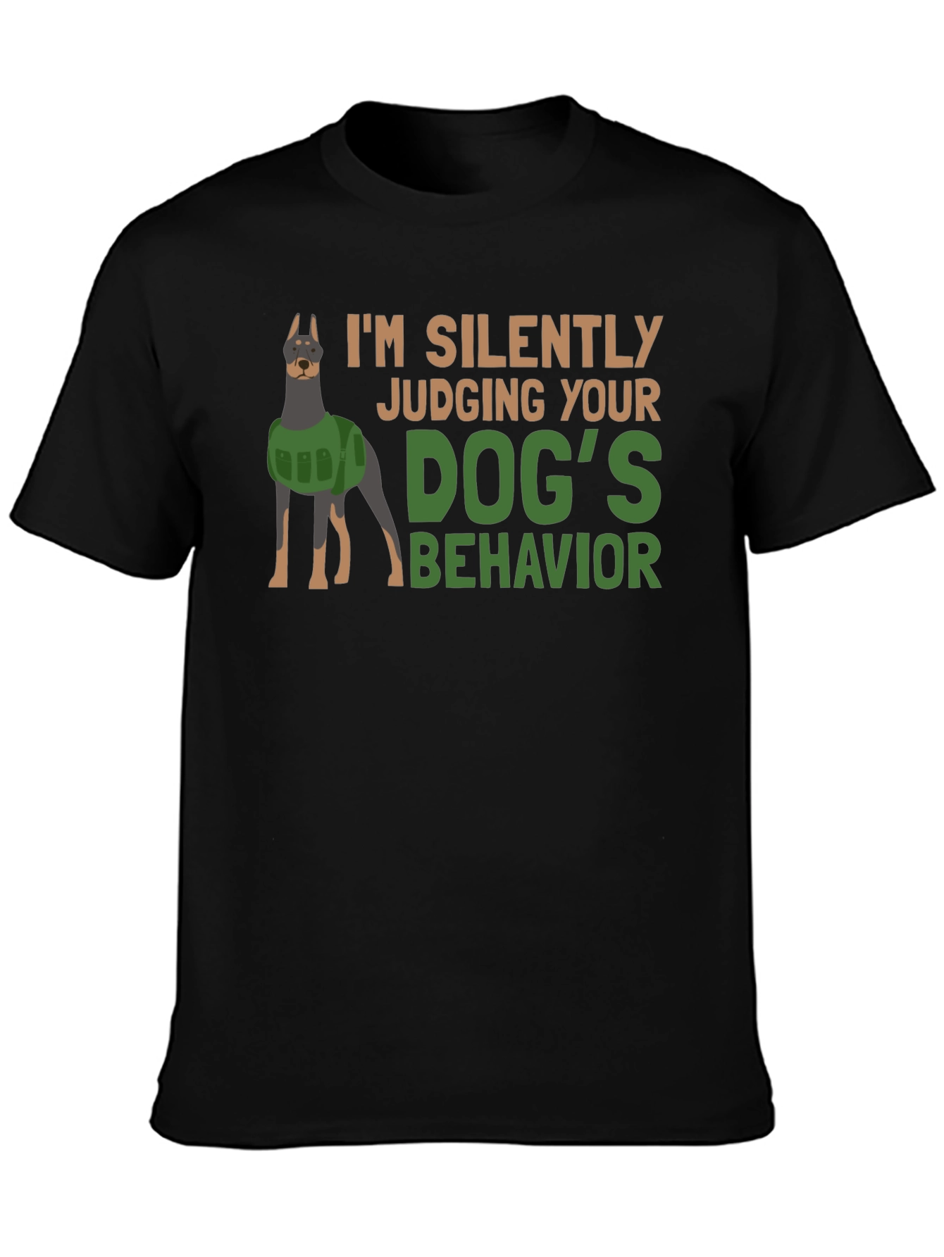 Black Dog Behavior T-Shirt - Judging You Silently! view 3