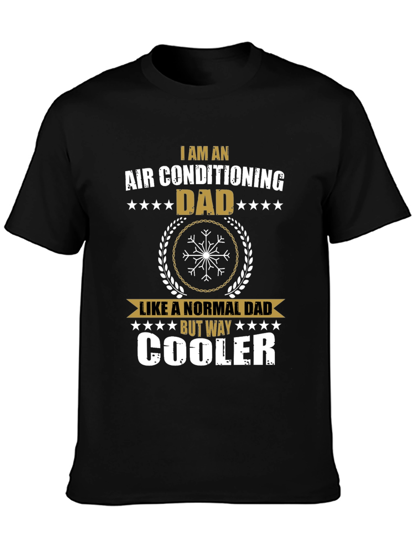 Black Air Conditioning Dad T-Shirt - Way Cooler view 3