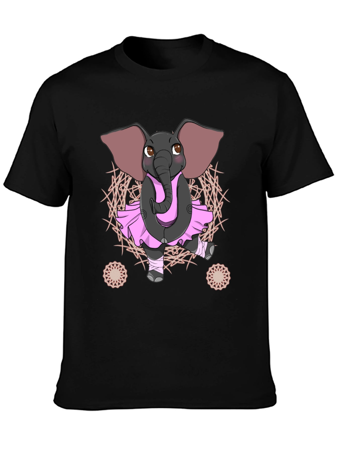 Black Elephant Ballerina T-Shirt - Men's Graphic Tee view 3