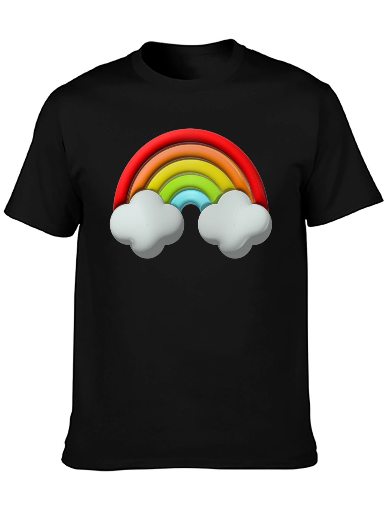 Black Rainbow Graphic T-Shirt - Fun & Unique Design view 3