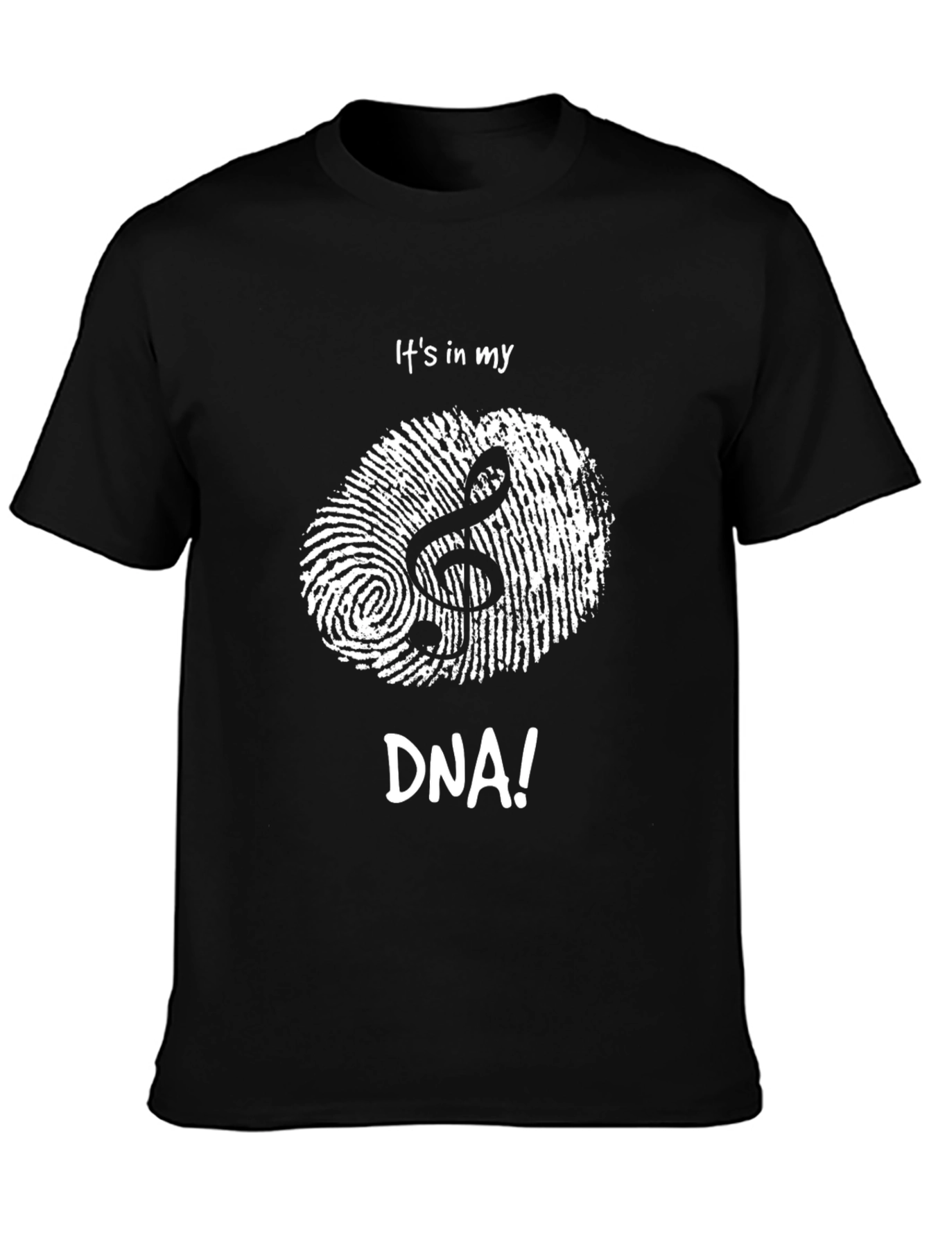 Black Music DNA Black T-Shirt - Unique Graphic Tee view 3