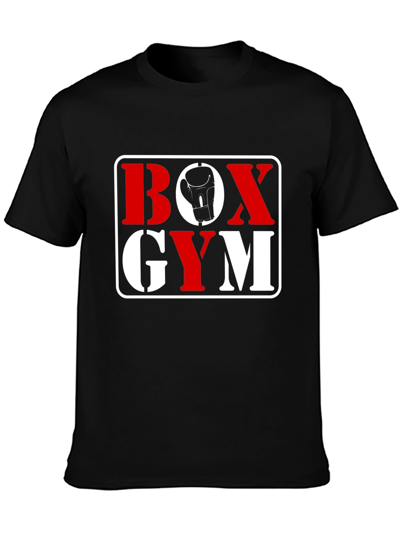 Black Boxing Gym Graphic T-Shirt | Comfortable Crew Neck Tee view 3