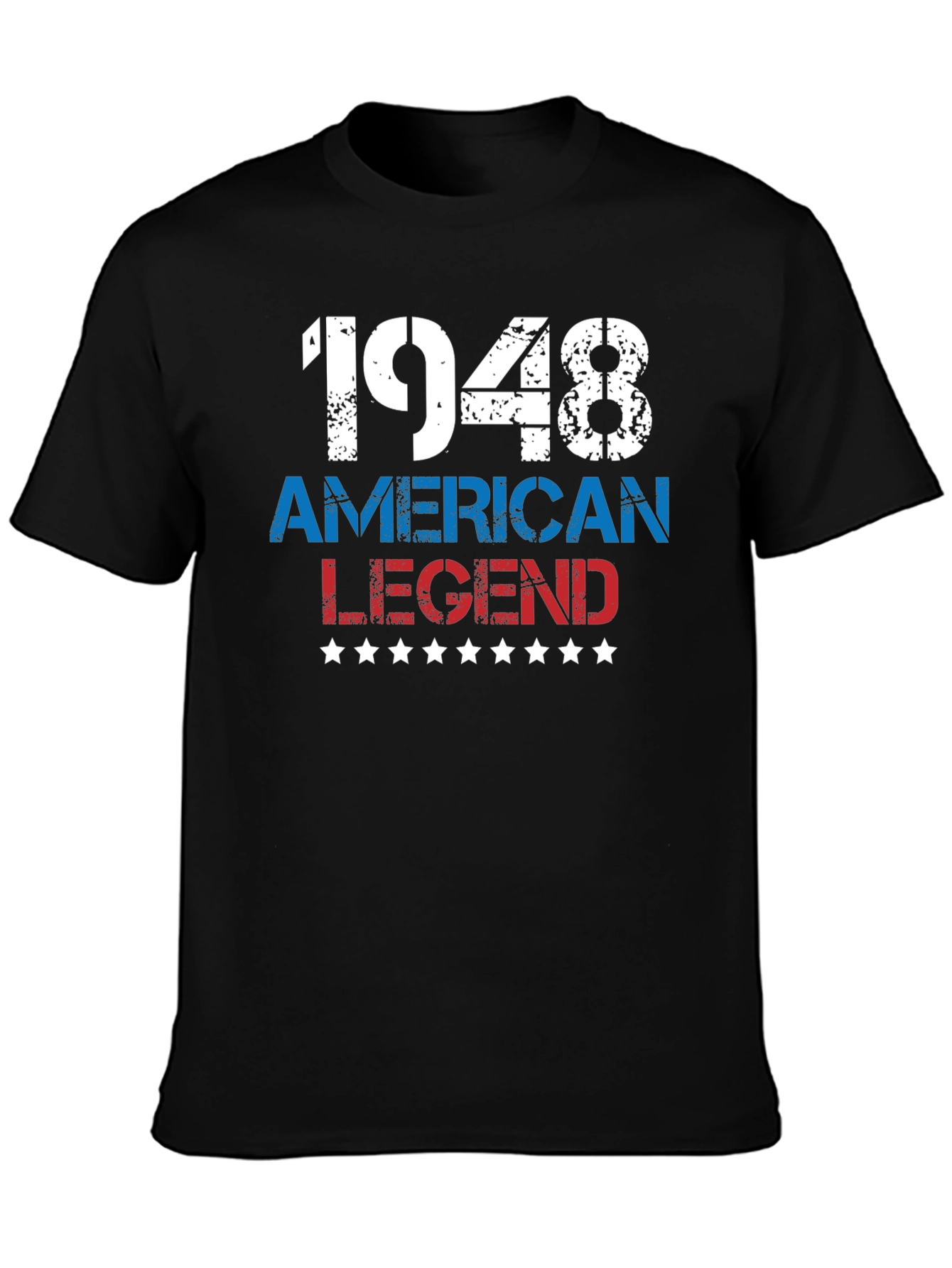 Black 1948 American Legend T-Shirt - Patriotic Birthday Gift view 3
