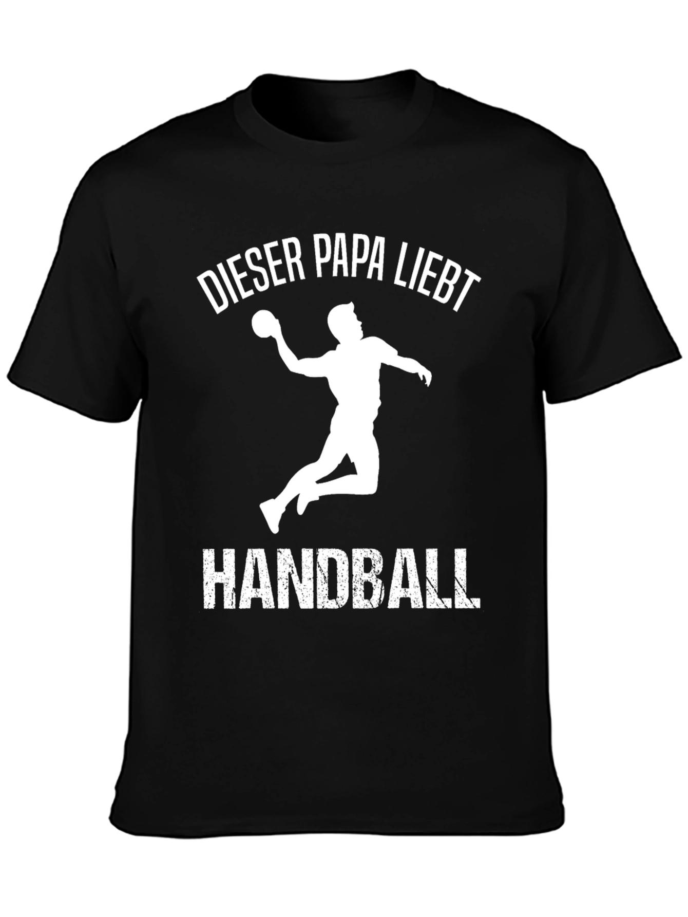 Black Dieser Papa Liebt Handball T-Shirt view 3