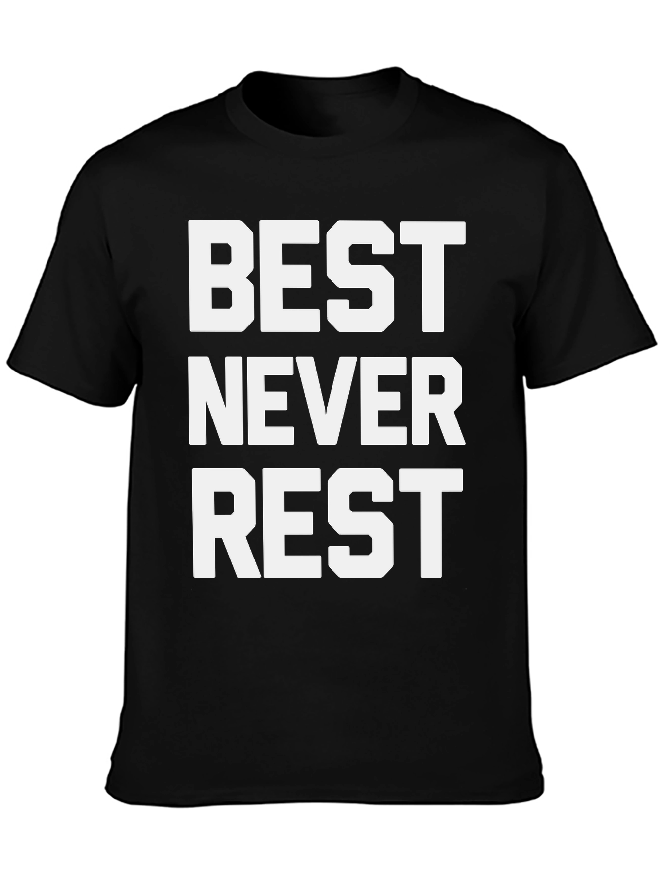 Black Best Never Rest Graphic Tee - Black Cotton view 3