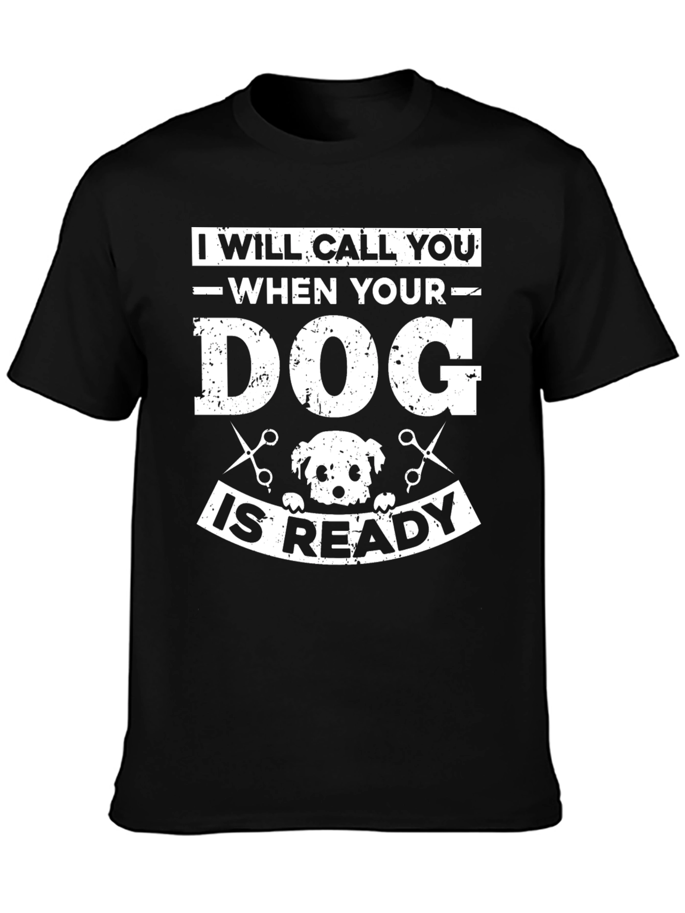 Black Dog Grooming Ready T-Shirt view 3