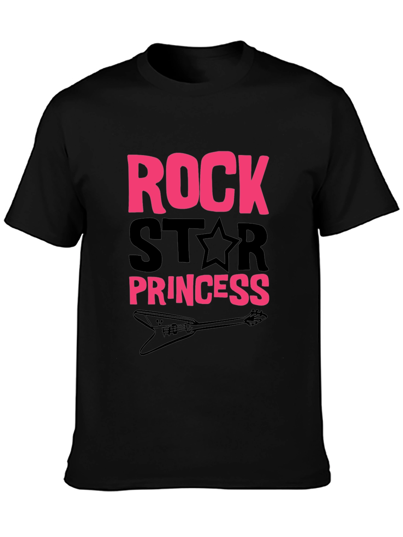 Black Rock Star Princess Graphic T-Shirt view 3