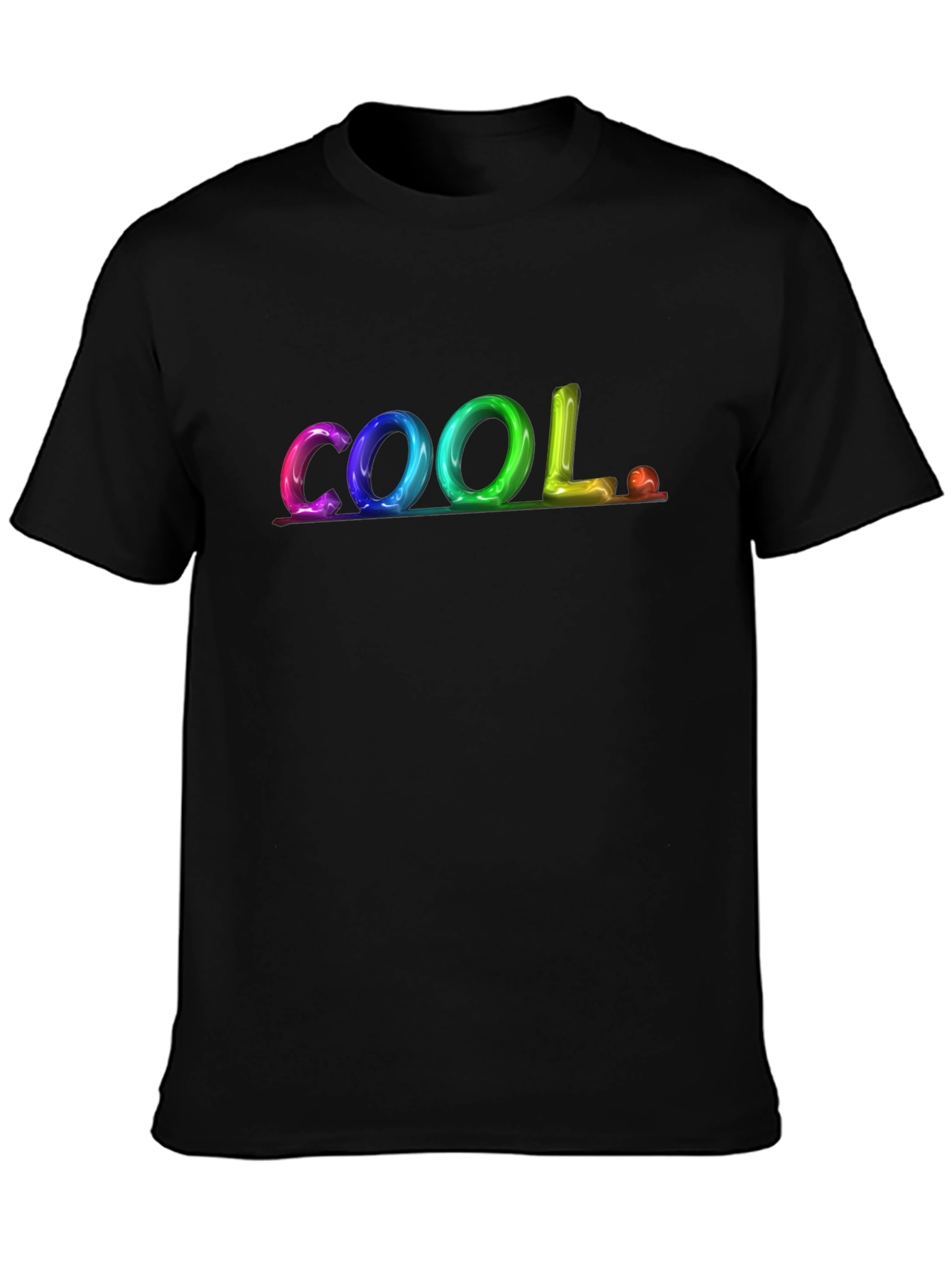 Black Cool Graphic Print Black T-Shirt view 3