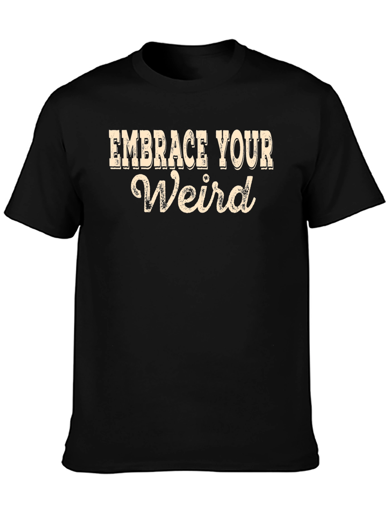 Black Embrace Your Weird Graphic T-Shirt view 3