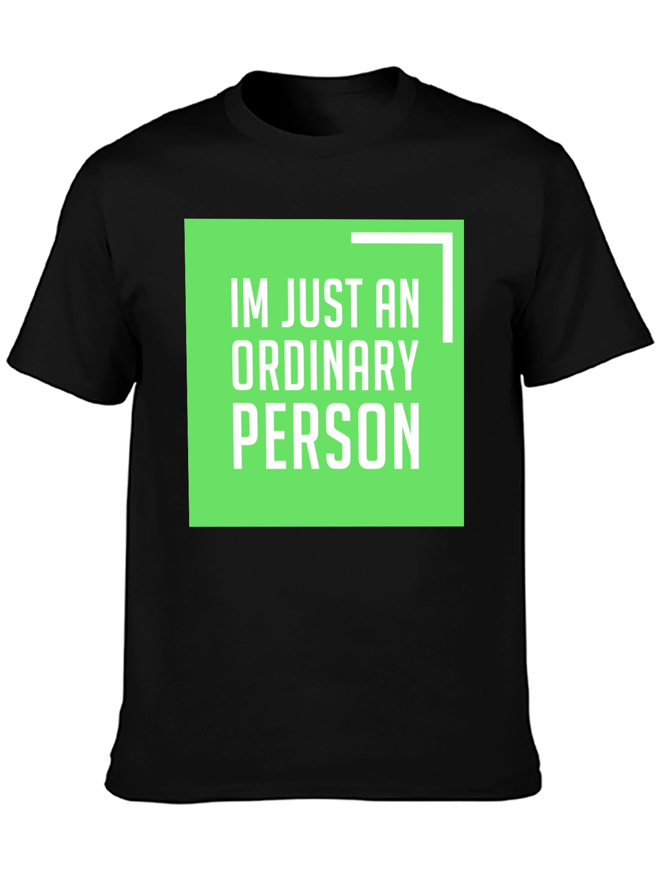 Black Ordinary Person Graphic Tee - Casual Style view 3
