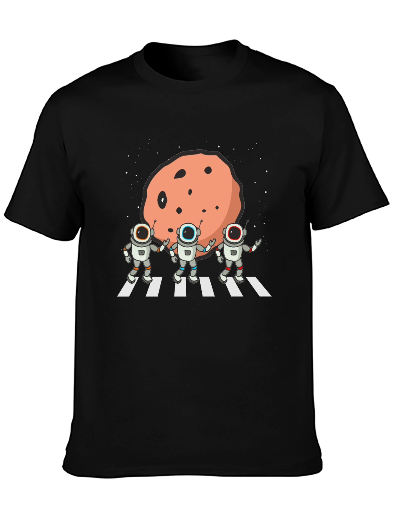 Black Astronaut Abbey Road T-Shirt - Space Rock Crossing view 3