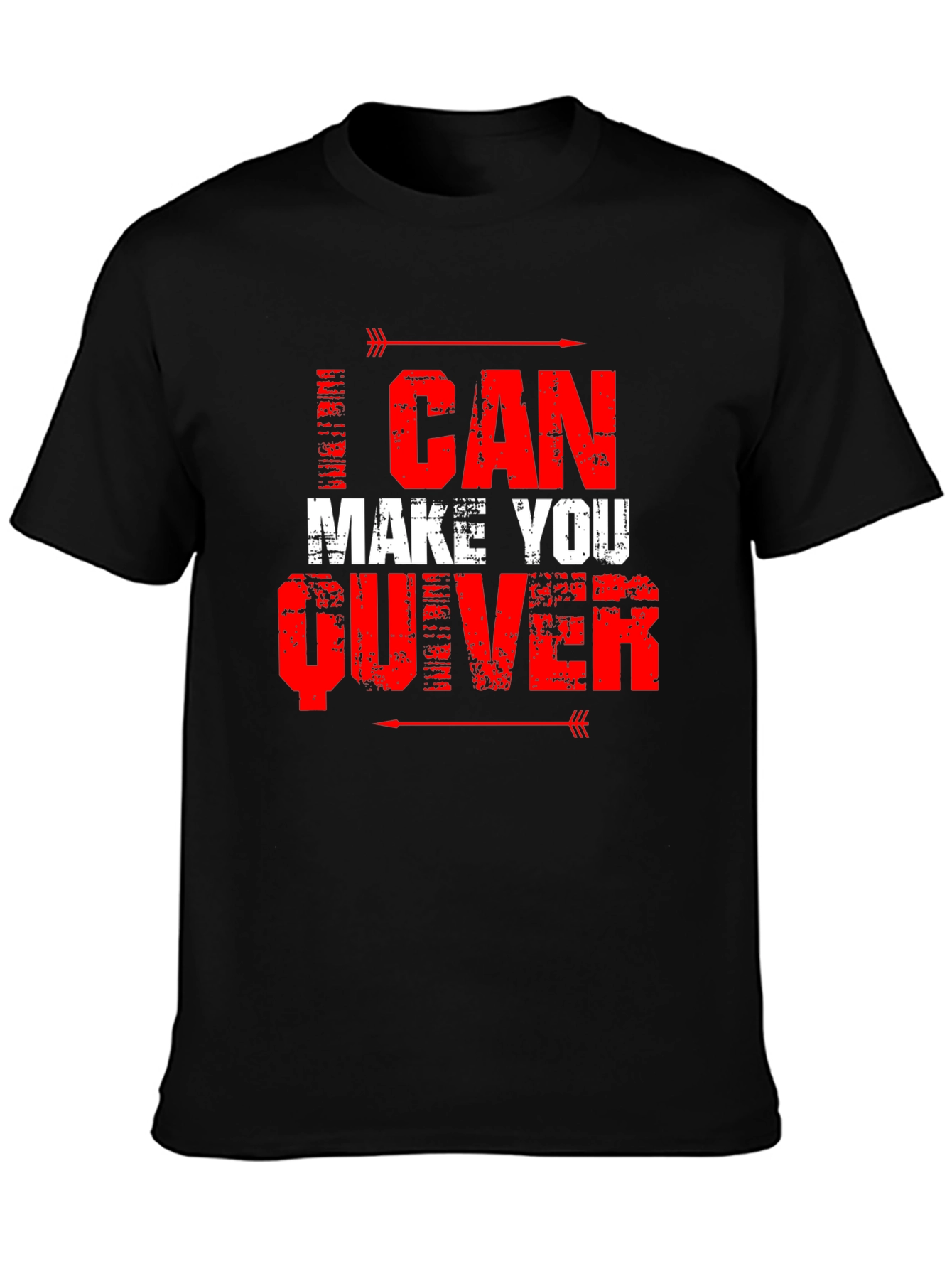 Black I Can Make You Quiver Graphic Tee - Black Cotton Shirt view 3