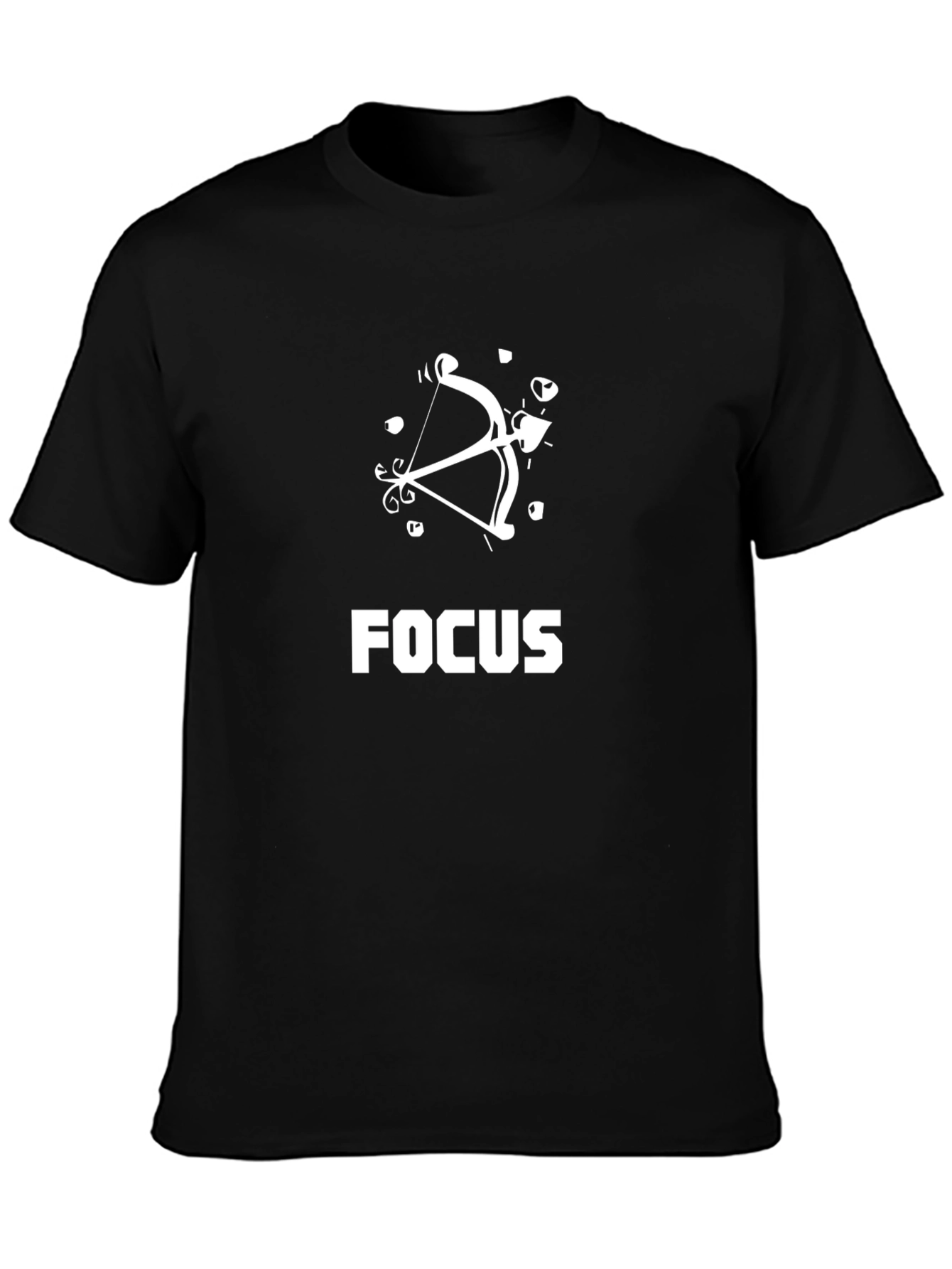 Black Focus Archer Graphic Tee - Unisex Black T-Shirt view 3