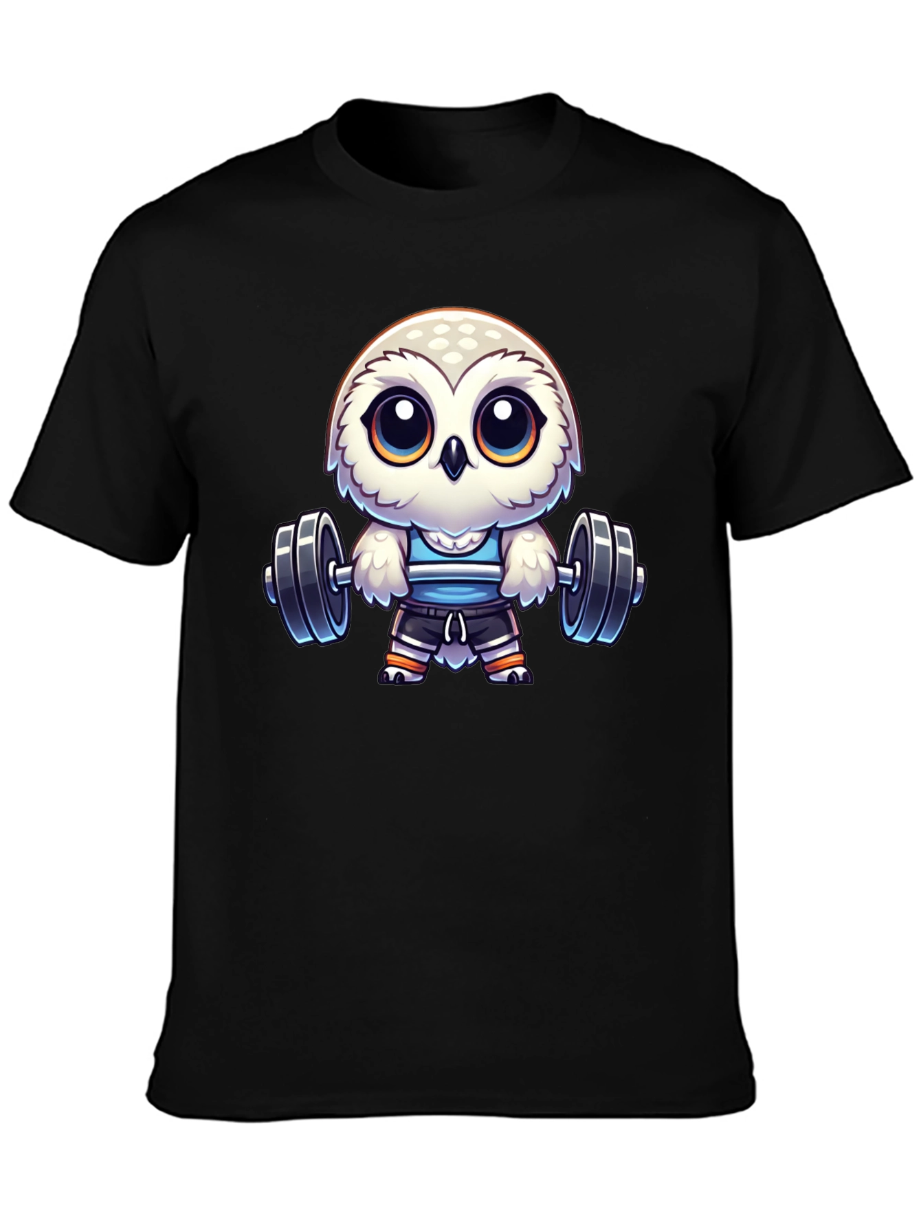 Black Workout Owl T-Shirt - Gym Animal Tee view 3