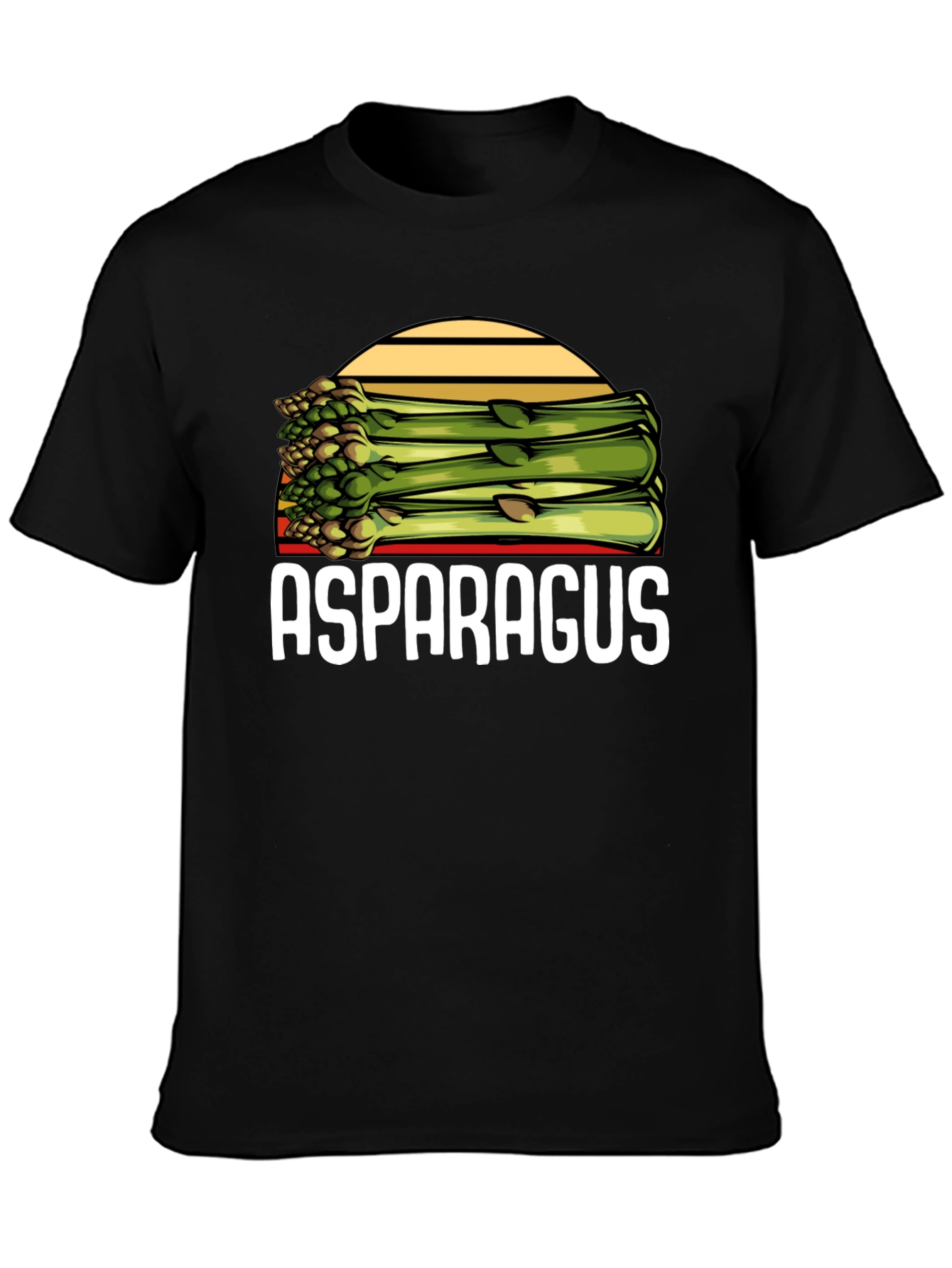 Black Asparagus Graphic Tee - Funny Foodie T-Shirt view 3
