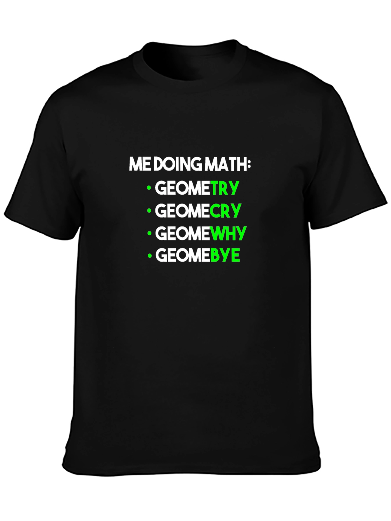 Black Math Humor Geometry T-Shirt view 3