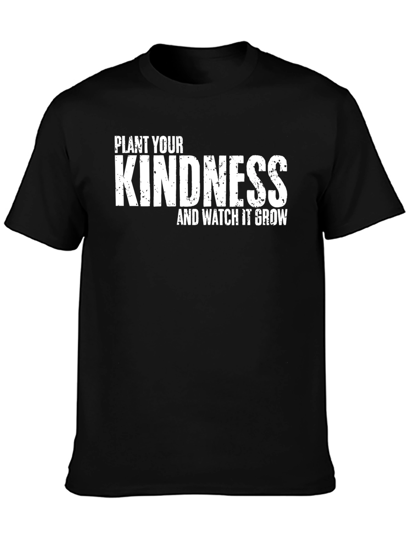Black Kindness Grow T-Shirt - Black Cotton Blend view 3