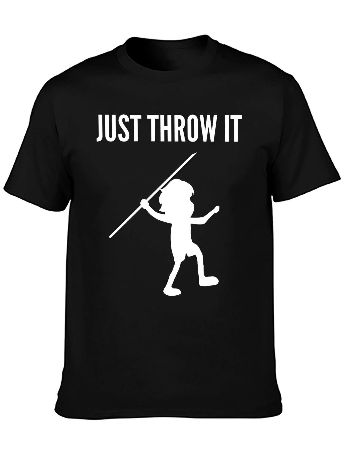 Black Just Throw It! Novelty Black T-Shirt view 3