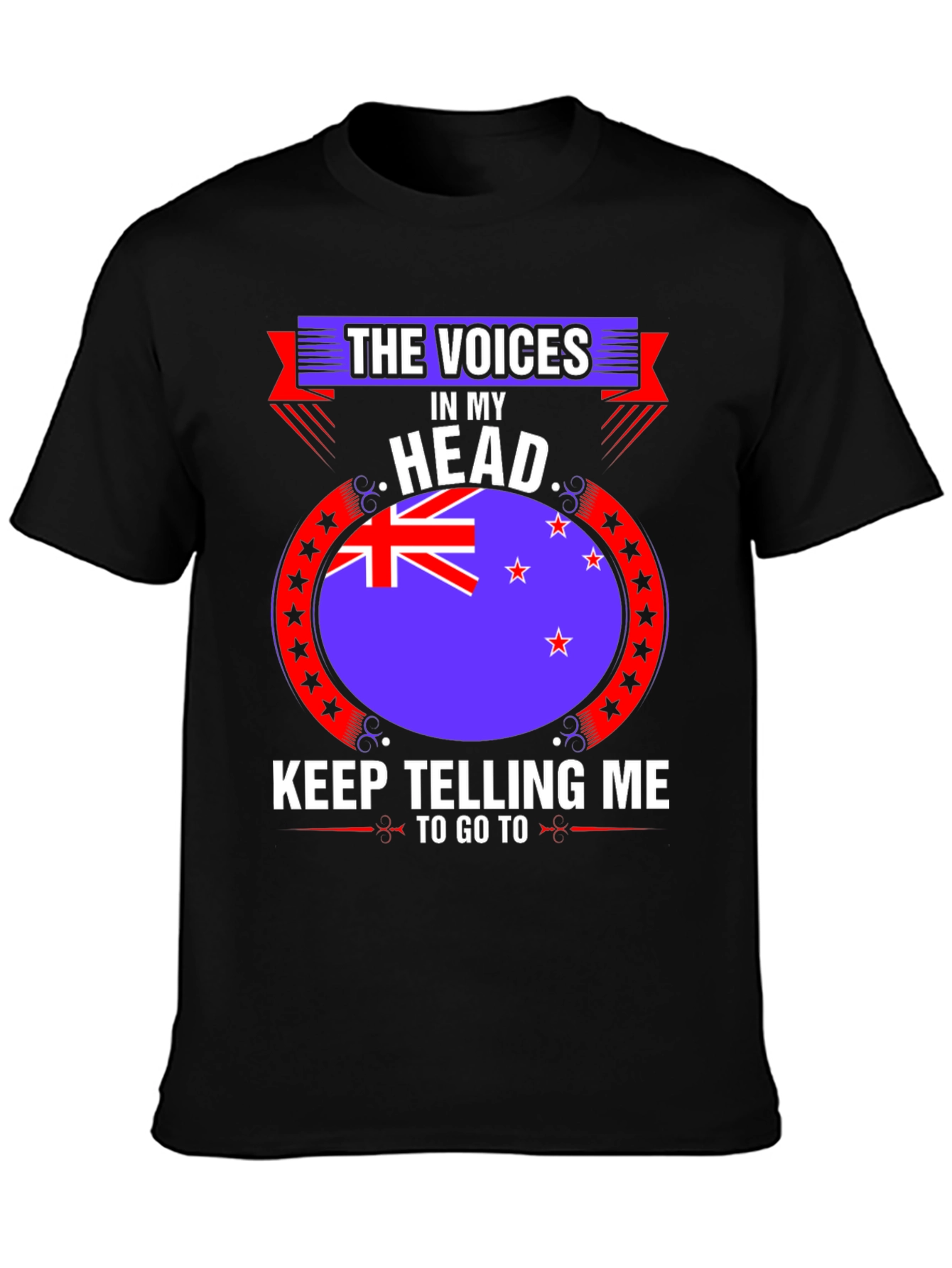Black Voices In My Head T-Shirt - New Zealand view 3
