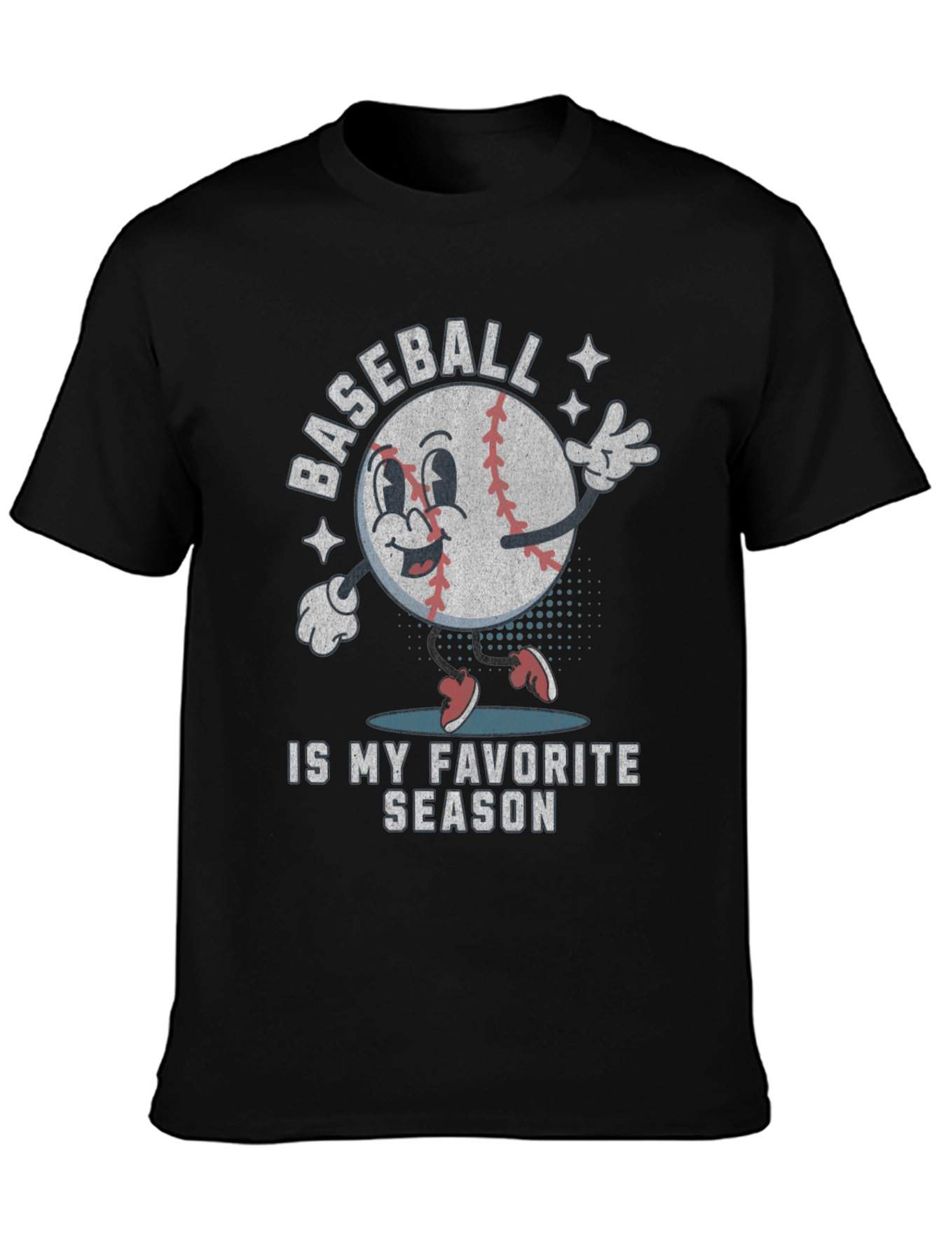 Black Baseball My Favorite Season Graphic Tee view 3